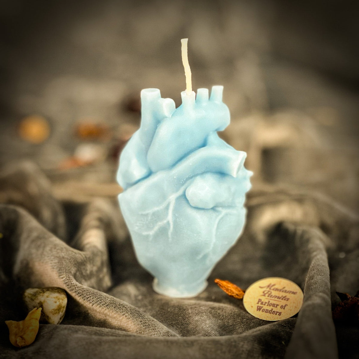 Anatomical Heart Candle Spell Kit - Love & Emotional Healing Magic in Blue for Aquarius reconciliation magic