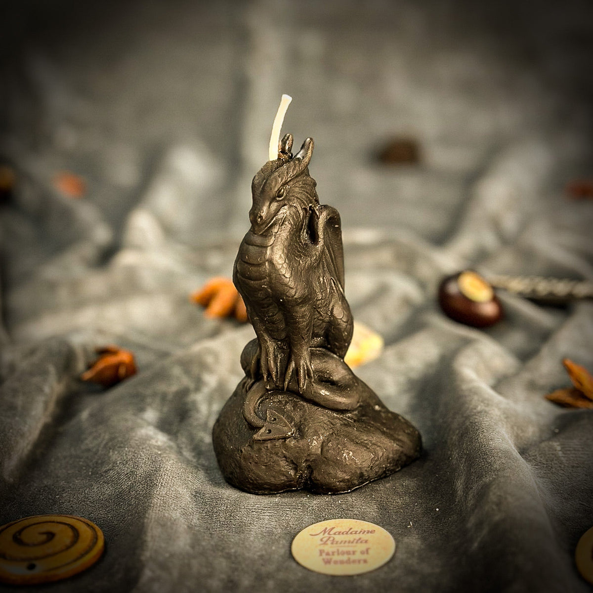 Dragon of Protection Candle Spell Kit in Black for Aries protection magic