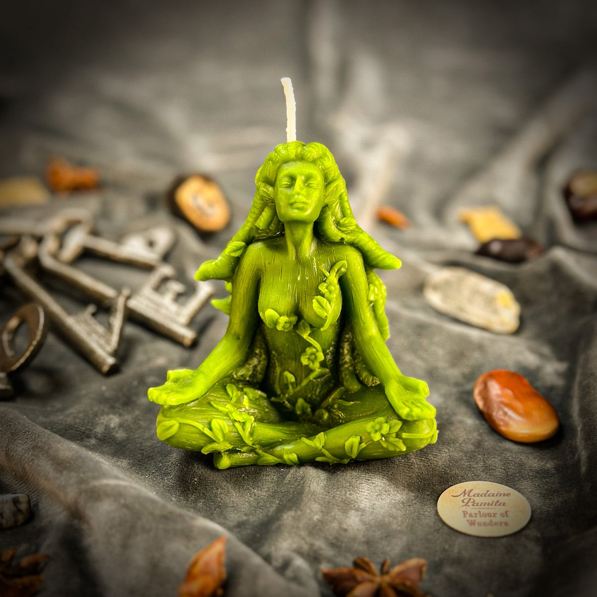 Forest Fairy Candle Spell Kit in Green for Taurus healing magic