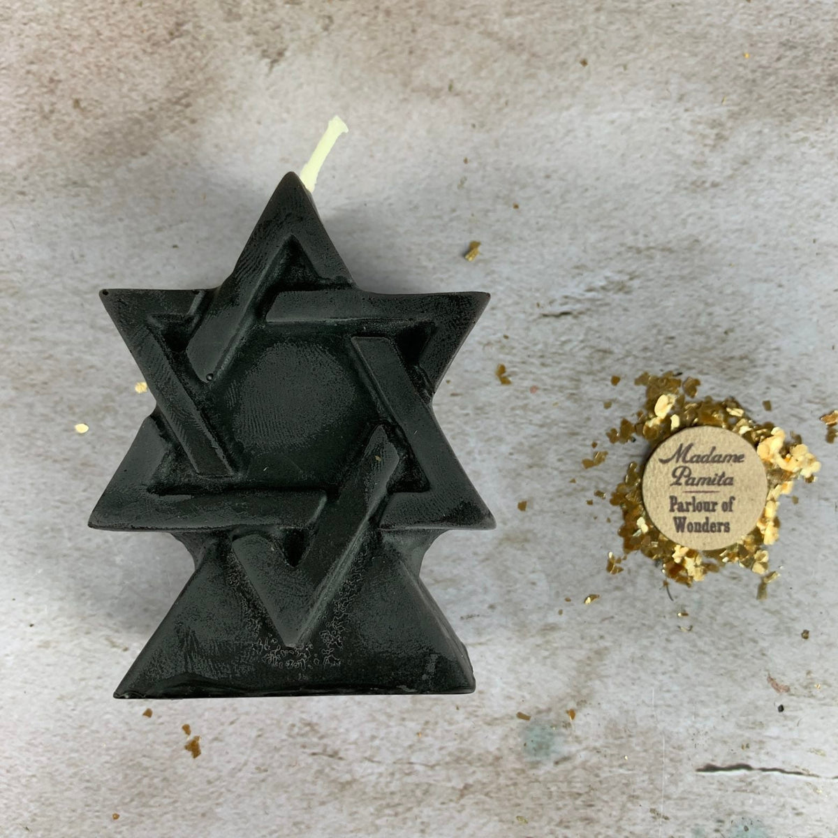 Seal of Solomon Candle Spell Kit in Black for Libra protection magic