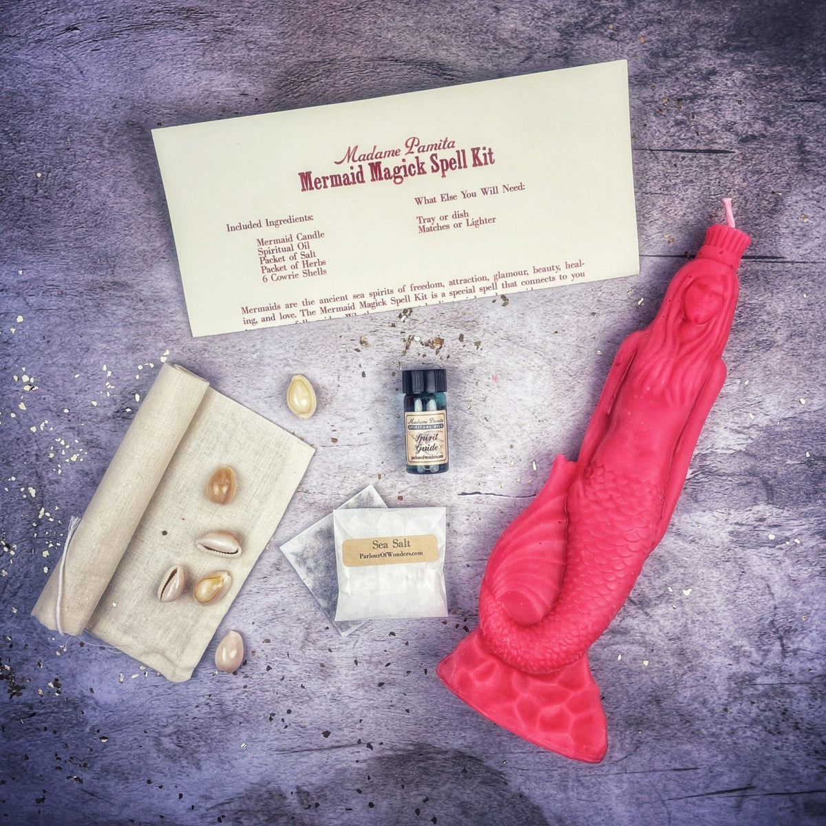 Mermaid Magick Candle Spell Kit for Pisces love magic