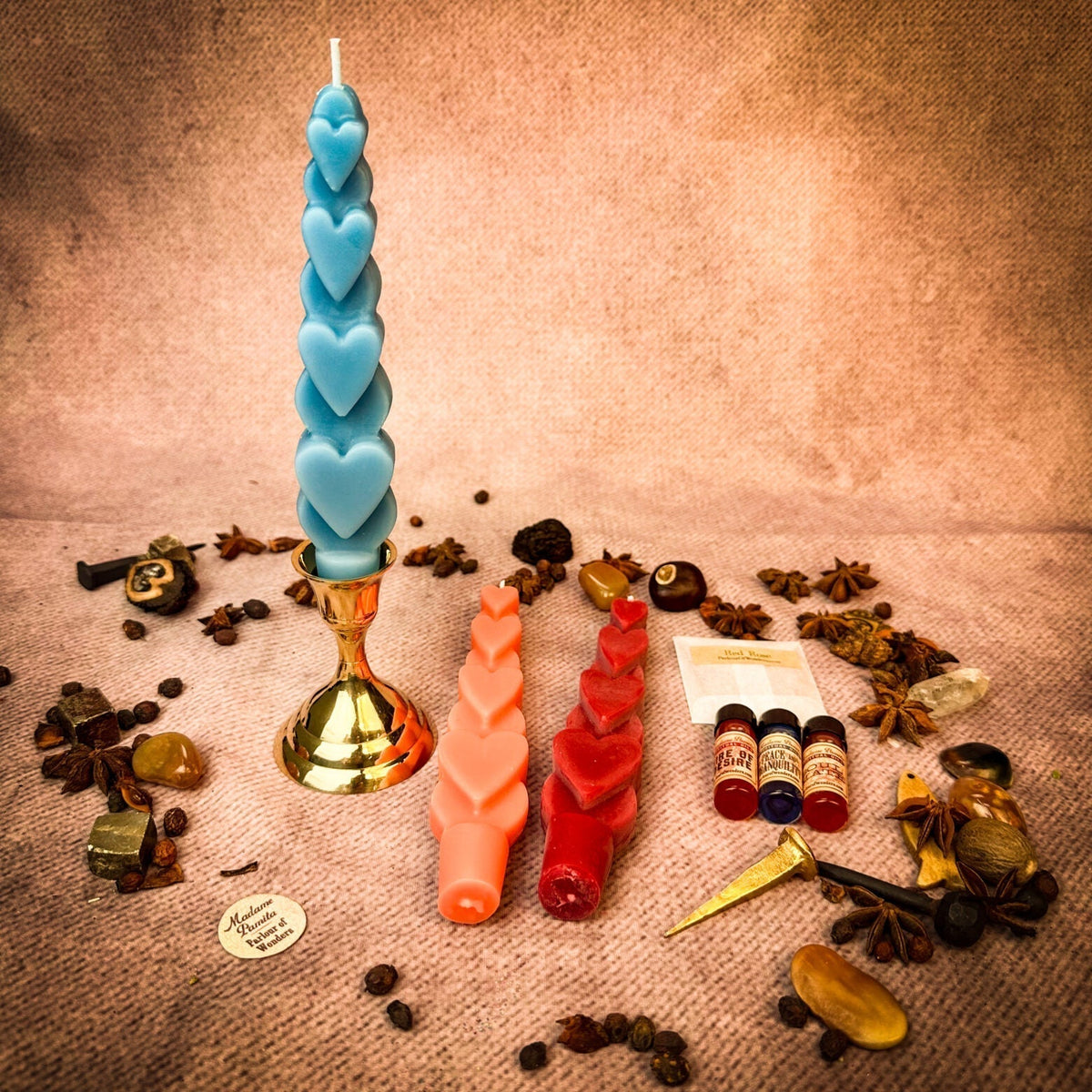 Love Wishes Candle Spell Kit for Libra love magic