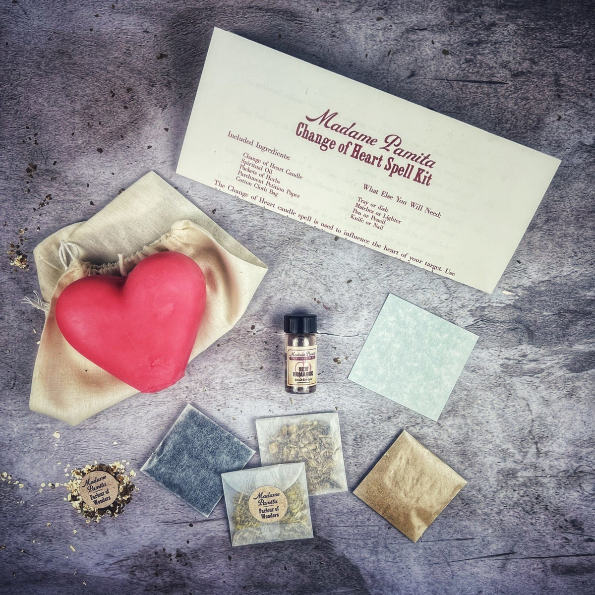 Change of Heart Candle Spell Kit in Pink for Aries reconciliation magic