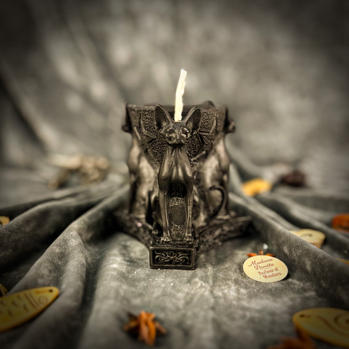 Bastet Triple Protection Candle Spell Kit in Black for Leo protection magic