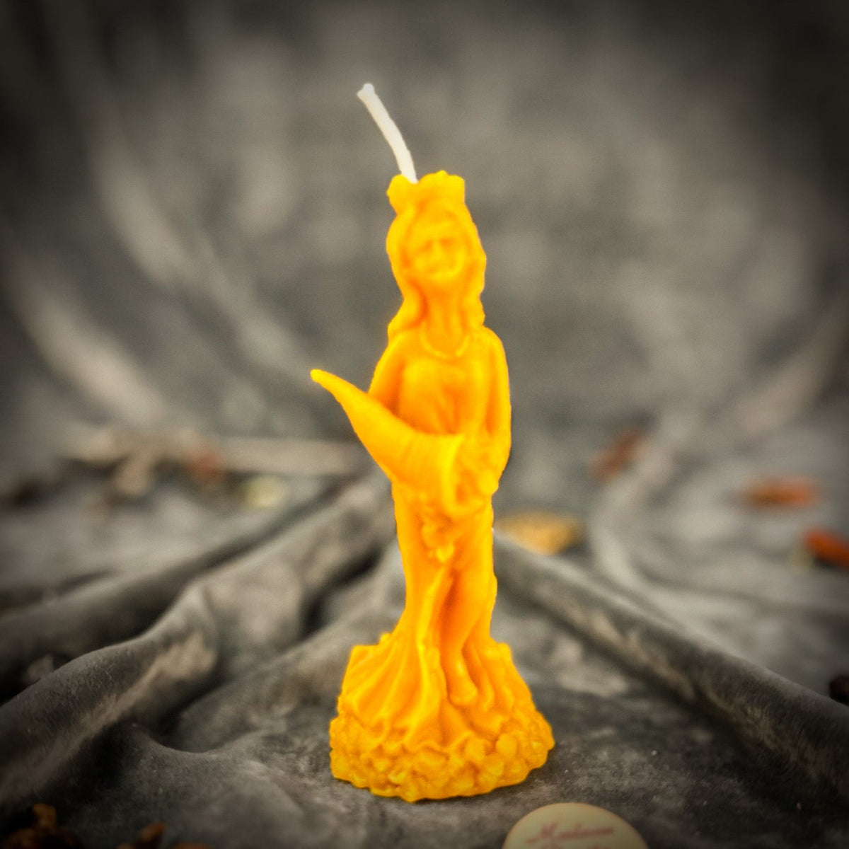 Fortuna Goddess of Luck Candle Spell Kit in Yellow for Libra money magic