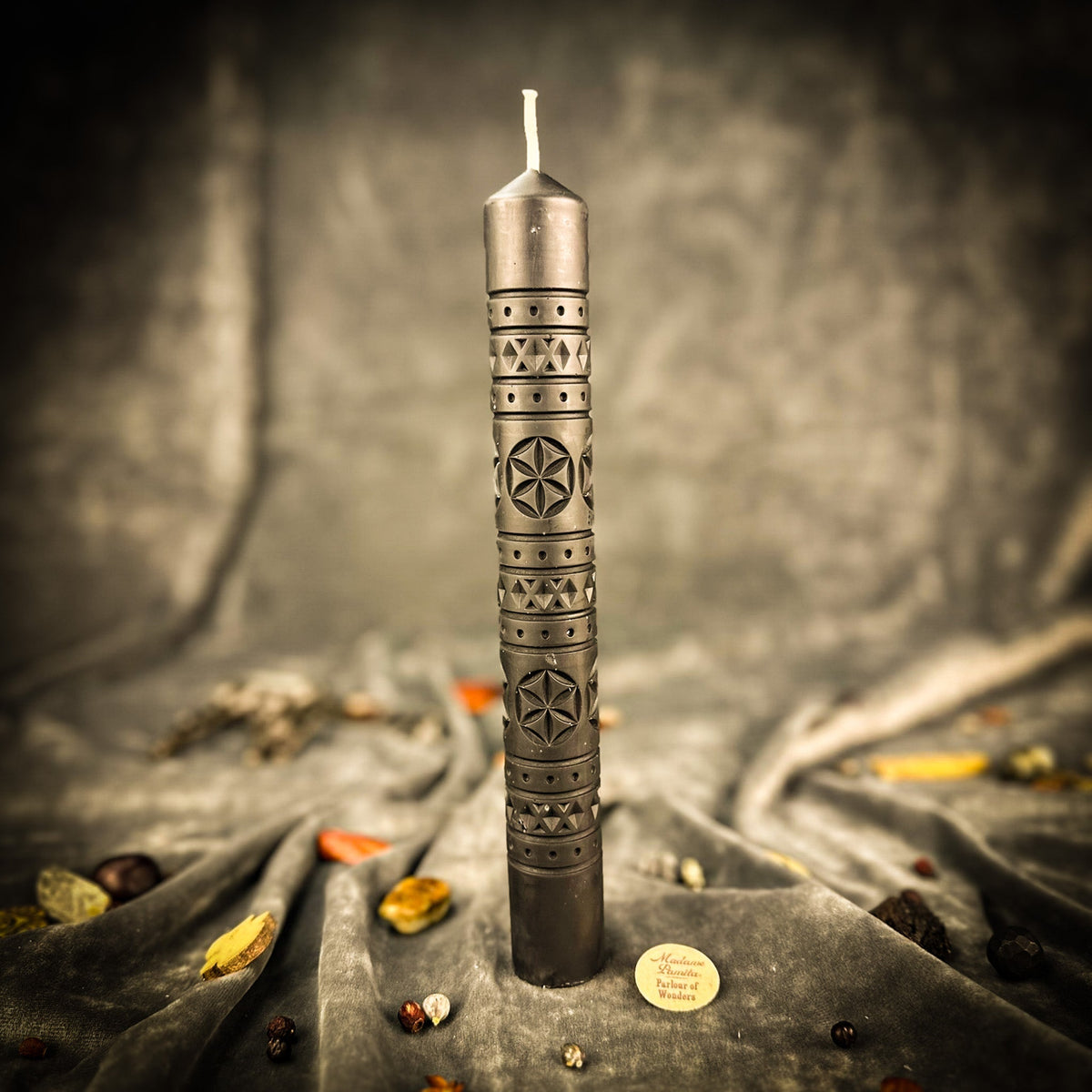Rozetka Six Petal Rosette Candle Spell Kit in Black for Pisces protection magic