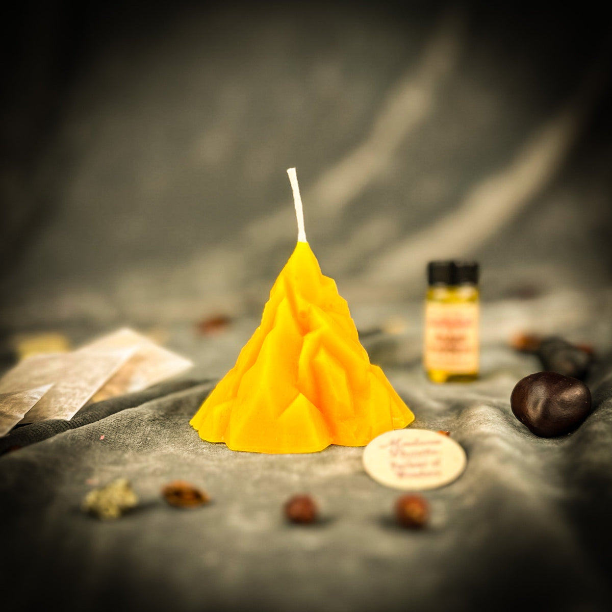 Holy Mountain Candle Spell Kit - Goal Achievement & Obstacle Removal Magic in Yellow for Pisces success magic