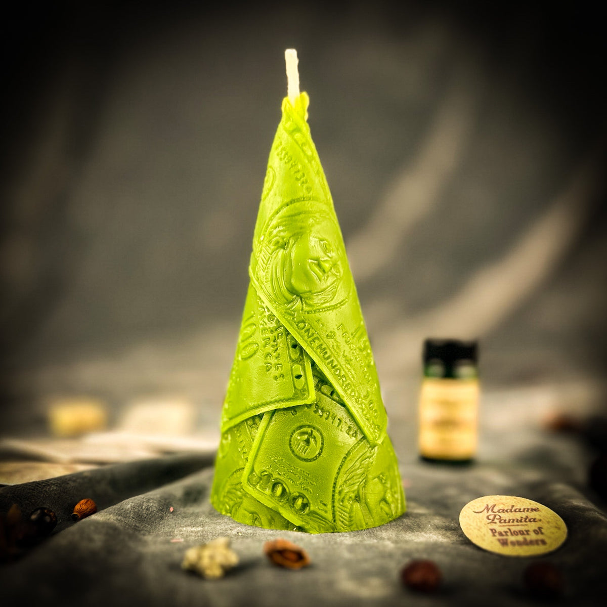 Money Maker Candle Spell Kit in Green for Aries money magic