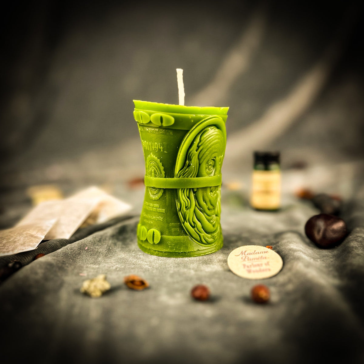 Pay Me Candle Spell Kit in Green for Scorpio money magic