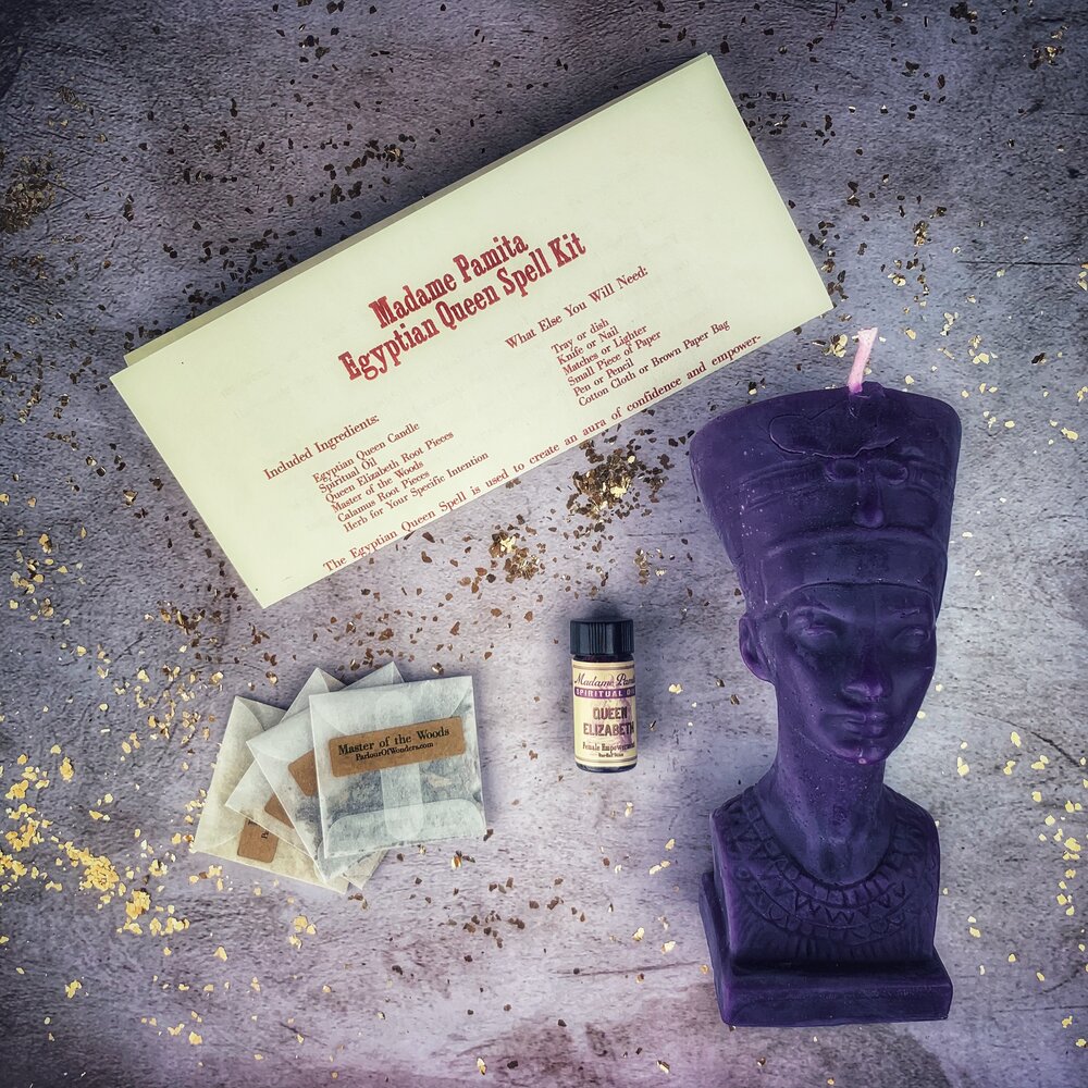 Egyptian Queen Candle Spell Kit for Leo love magic