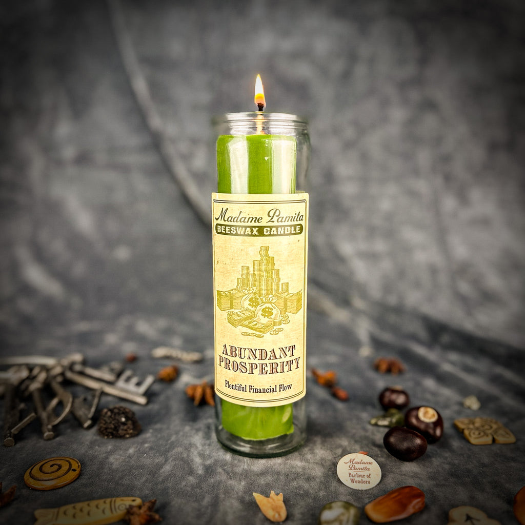 Madame Pamita Abundant Prosperity Beeswax Vigil Candle