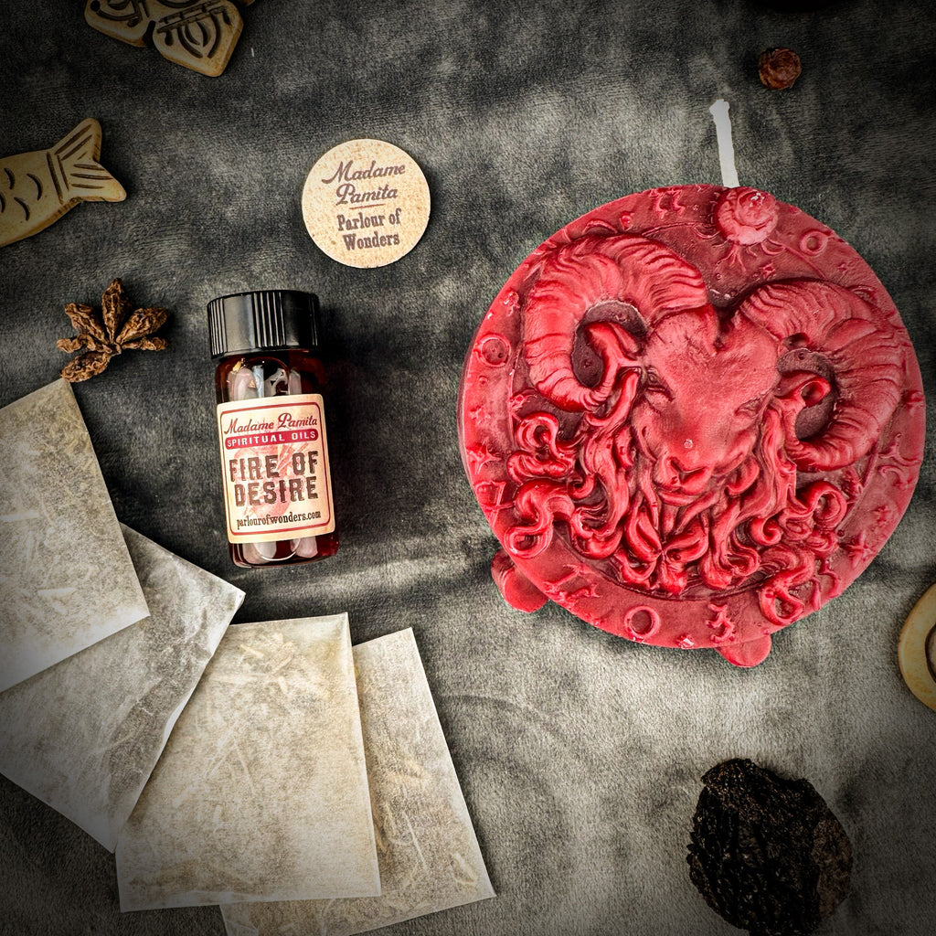 Aries Power Candle Spell Kit - Courage, Passion & Victory Magic
