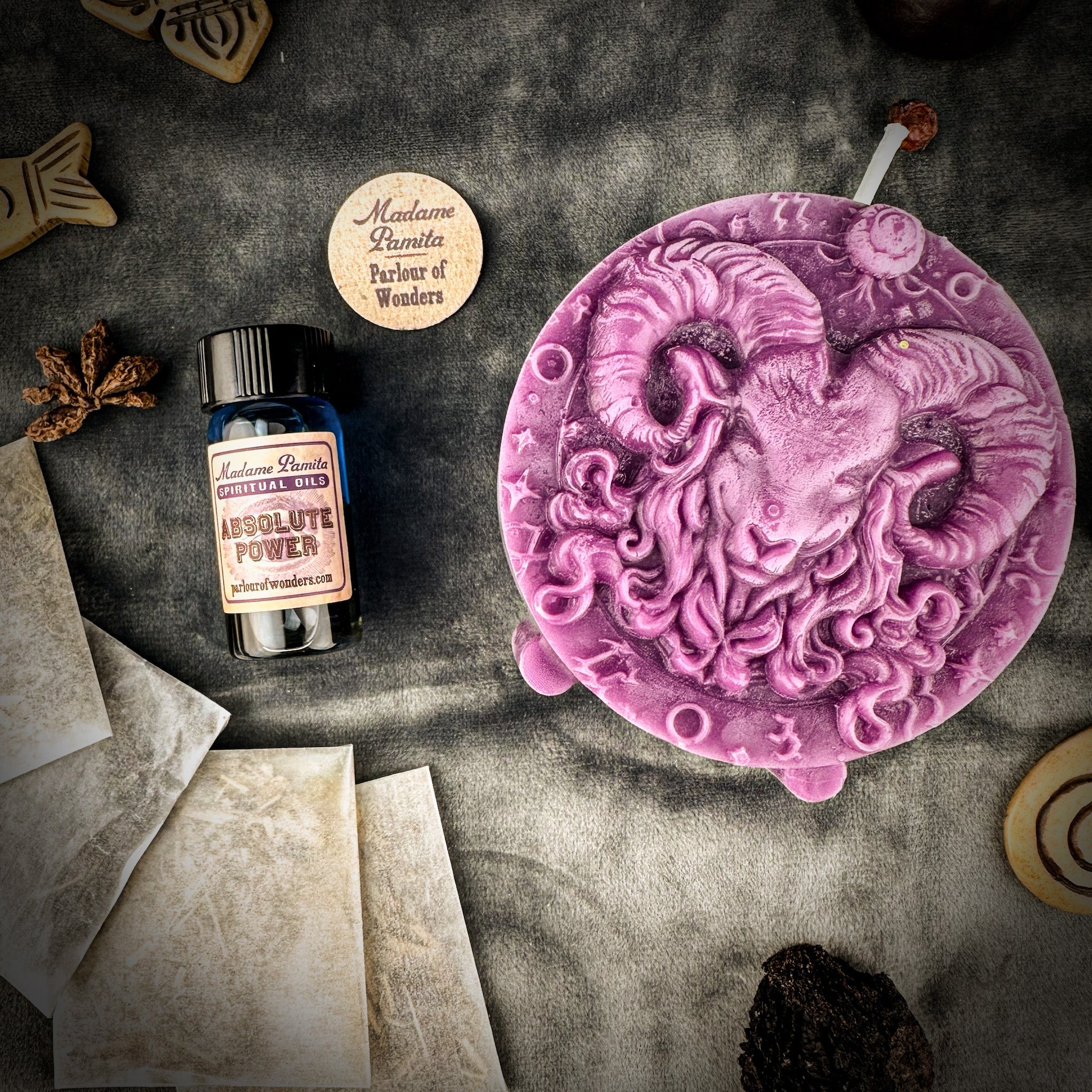 Aries Power Candle Spell Kit - Courage, Passion & Victory Magic