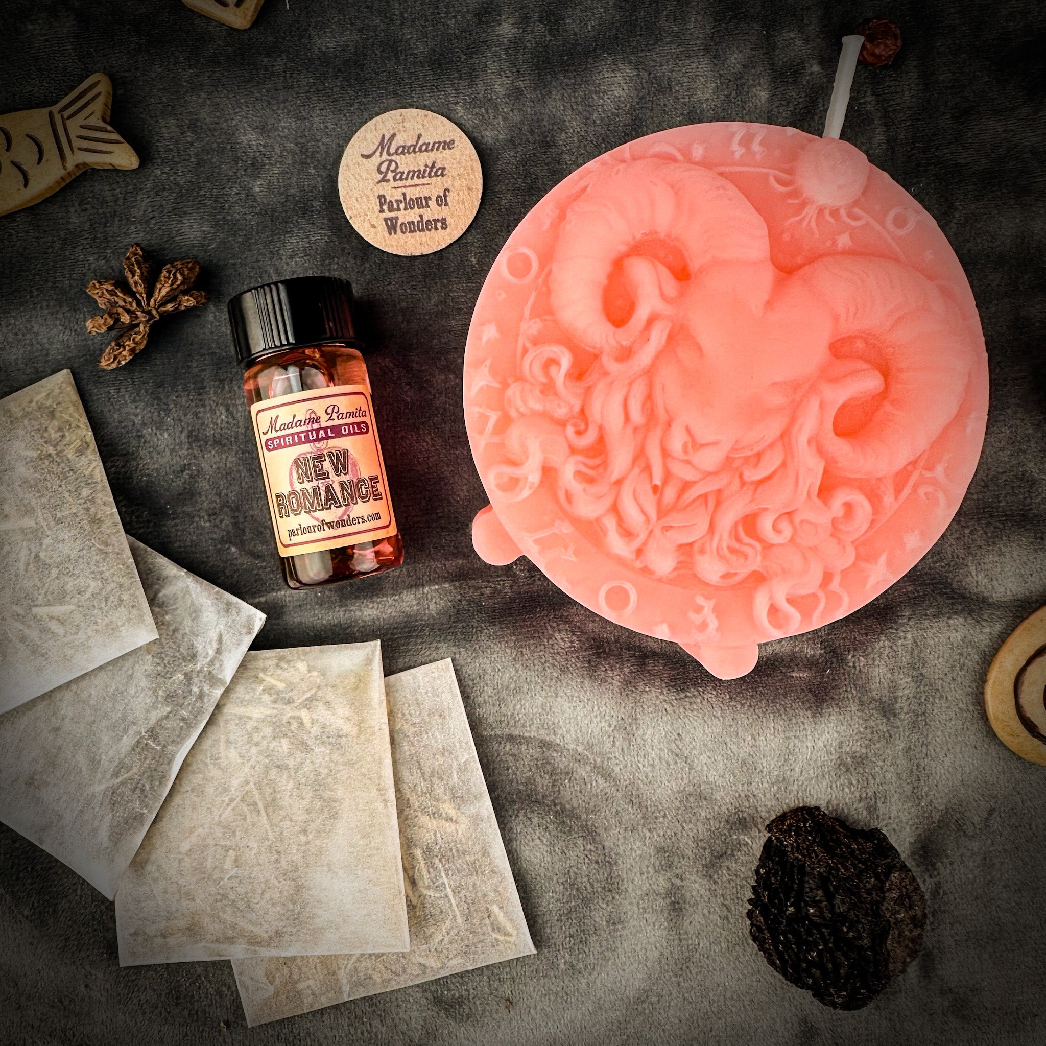 Aries Power Candle Spell Kit - Courage, Passion & Victory Magic