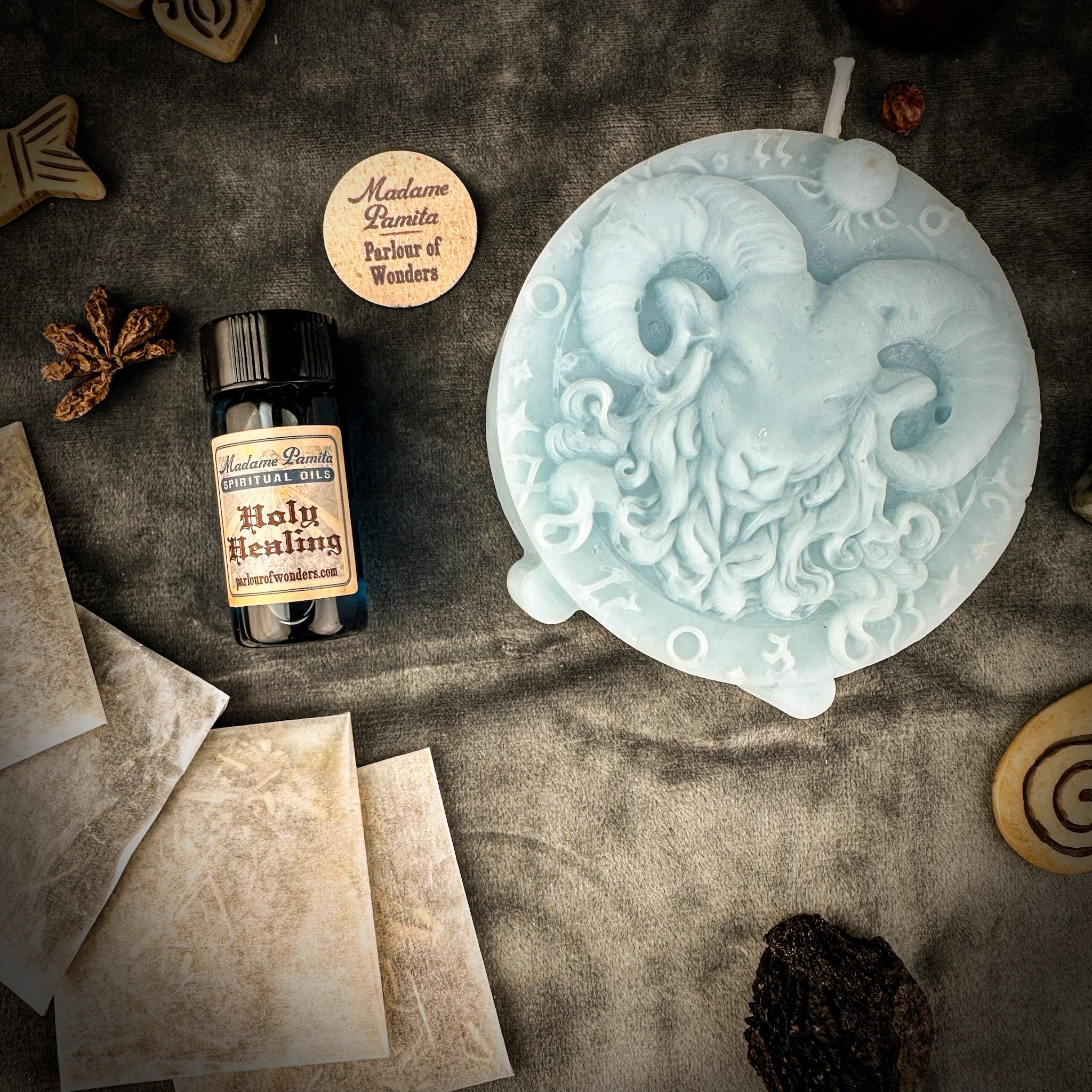 Aries Power Candle Spell Kit - Courage, Passion & Victory Magic