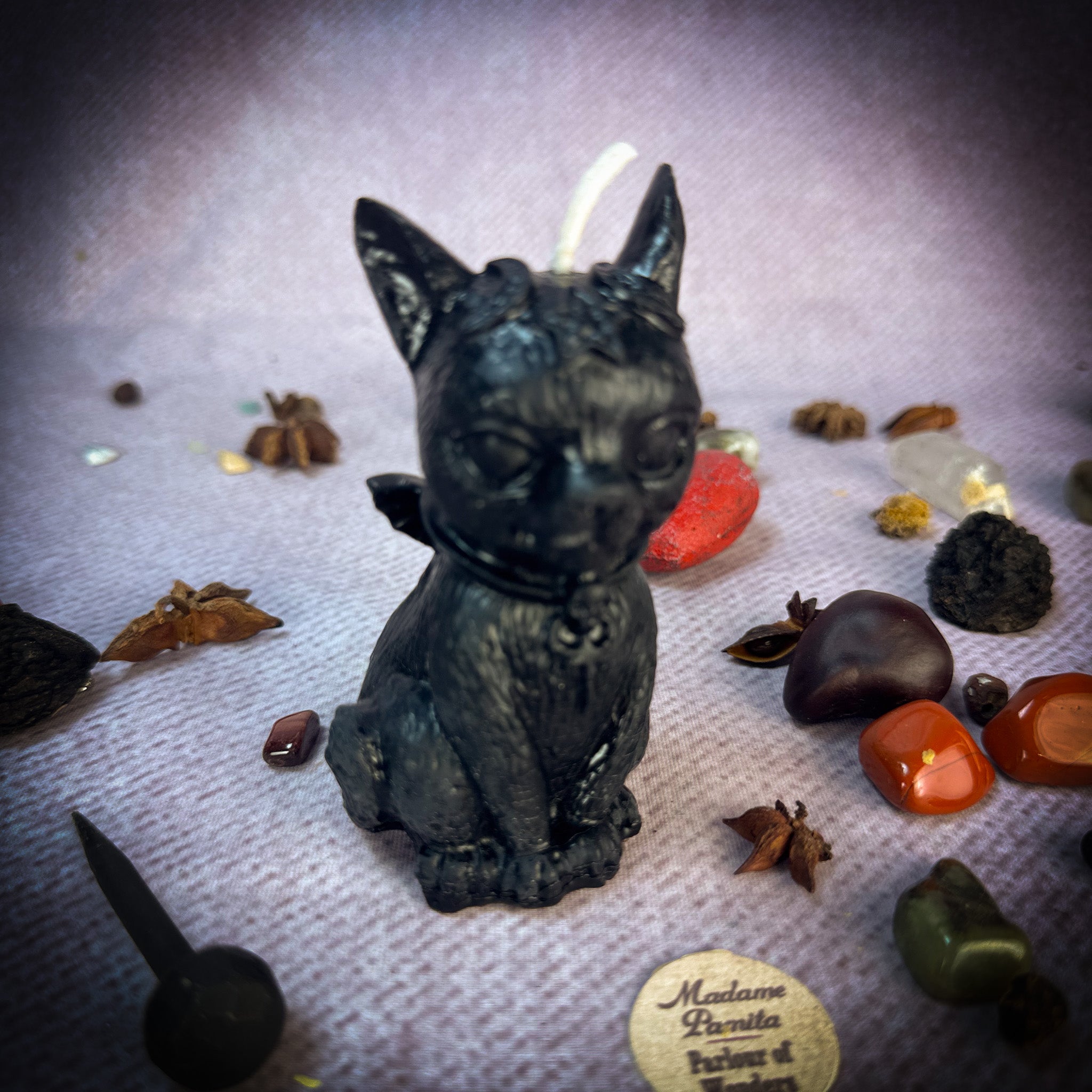 Beeswax Halloween Kitten Spell Candles