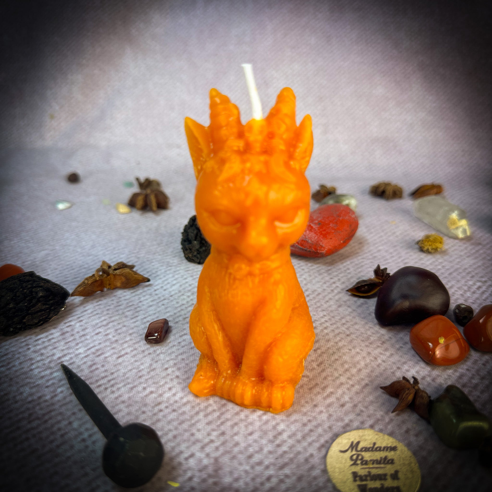 Beeswax Halloween Kitten Spell Candles