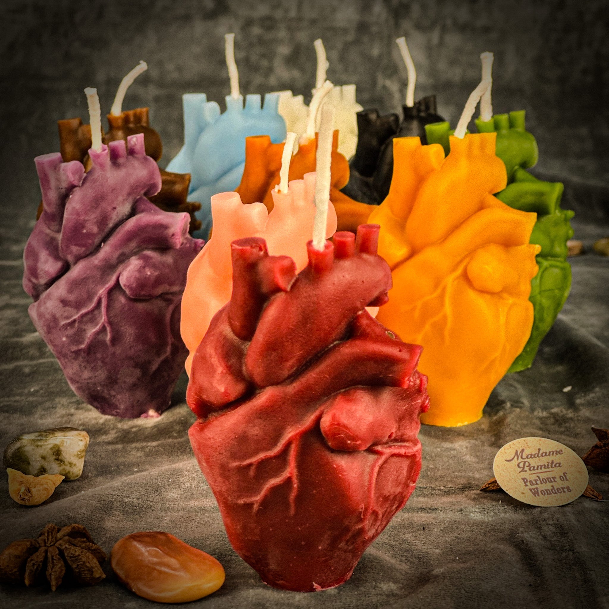 Beeswax Anatomical Heart Spell Candle
