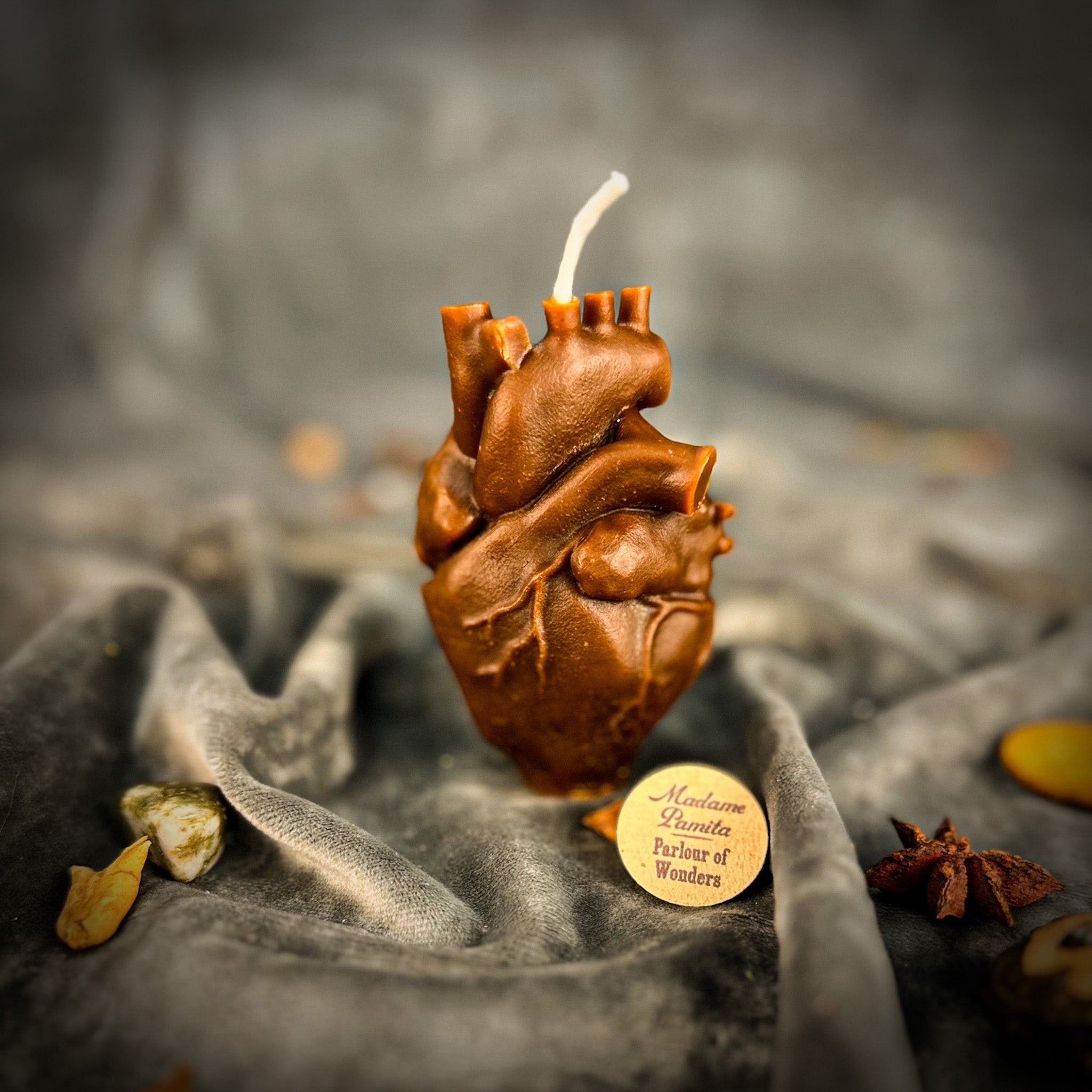 Beeswax Anatomical Heart Spell Candle