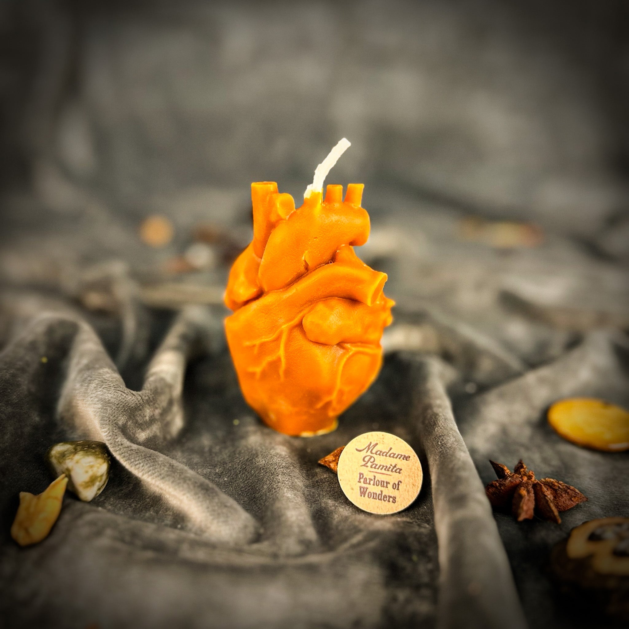 Beeswax Anatomical Heart Spell Candle