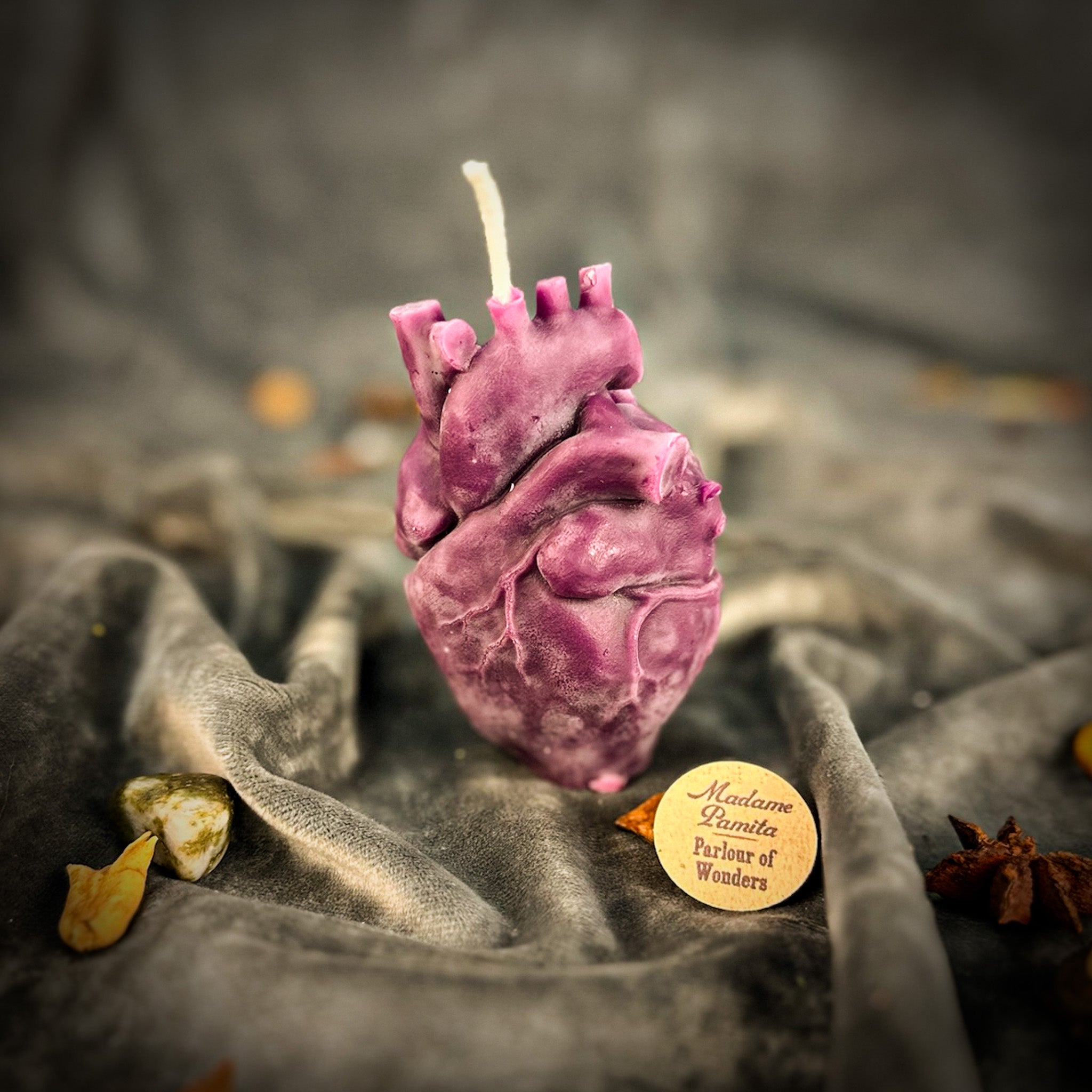 Beeswax Anatomical Heart Spell Candle