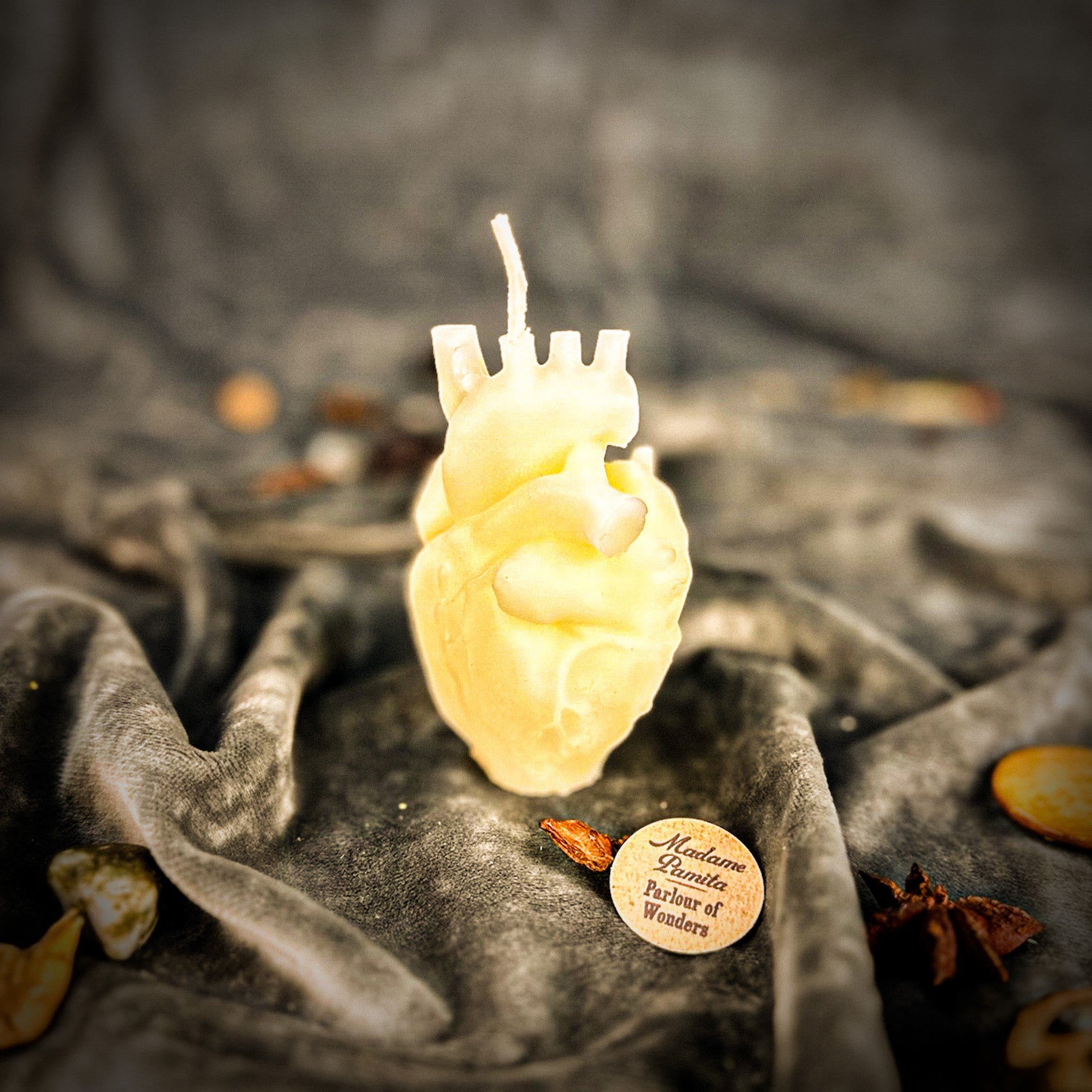Beeswax Anatomical Heart Spell Candle
