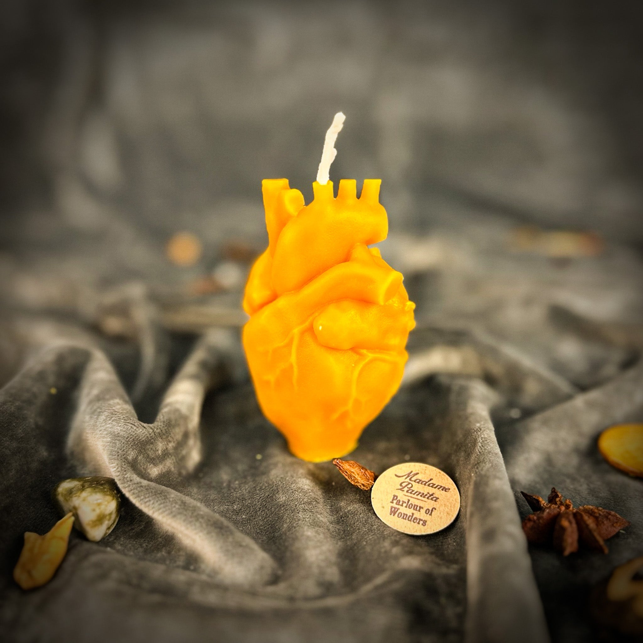 Beeswax Anatomical Heart Spell Candle