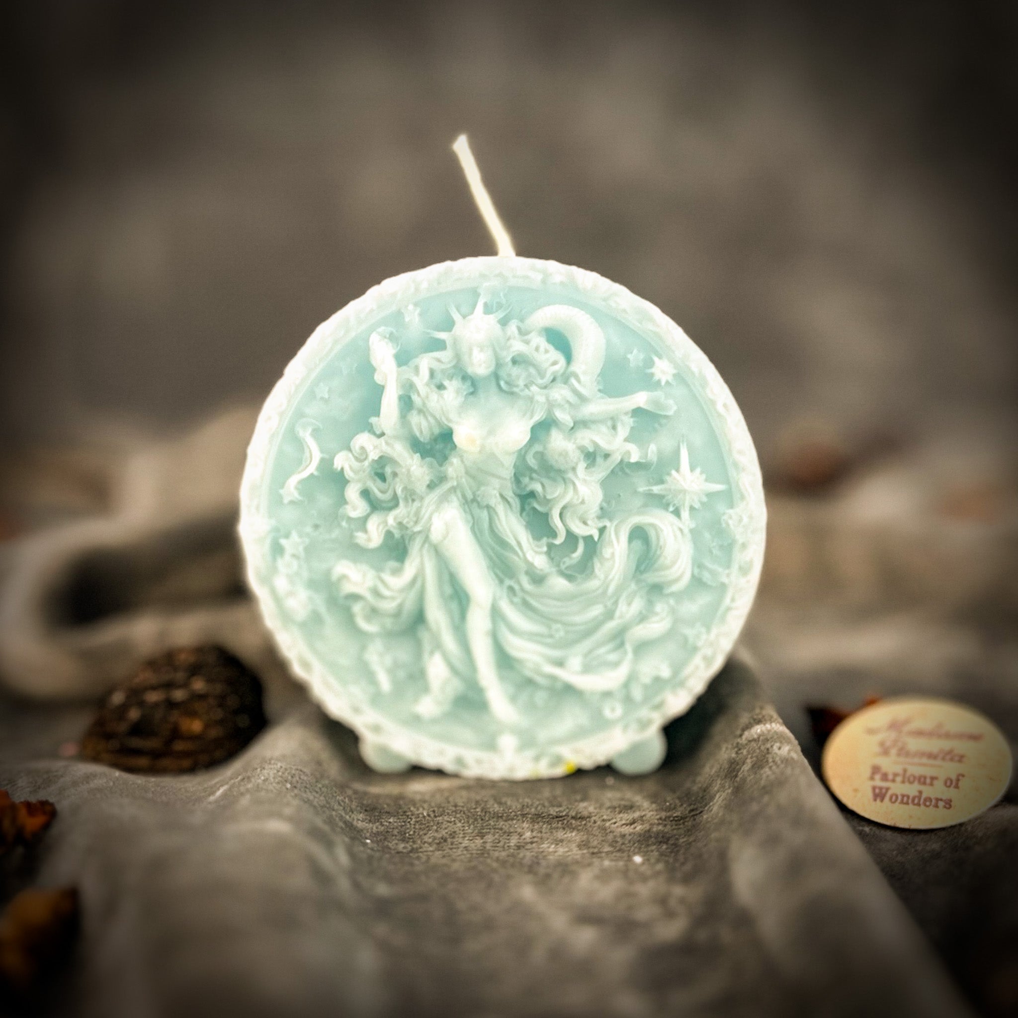 Beeswax Aquarius Water Bearer Zodiac Spell Candle