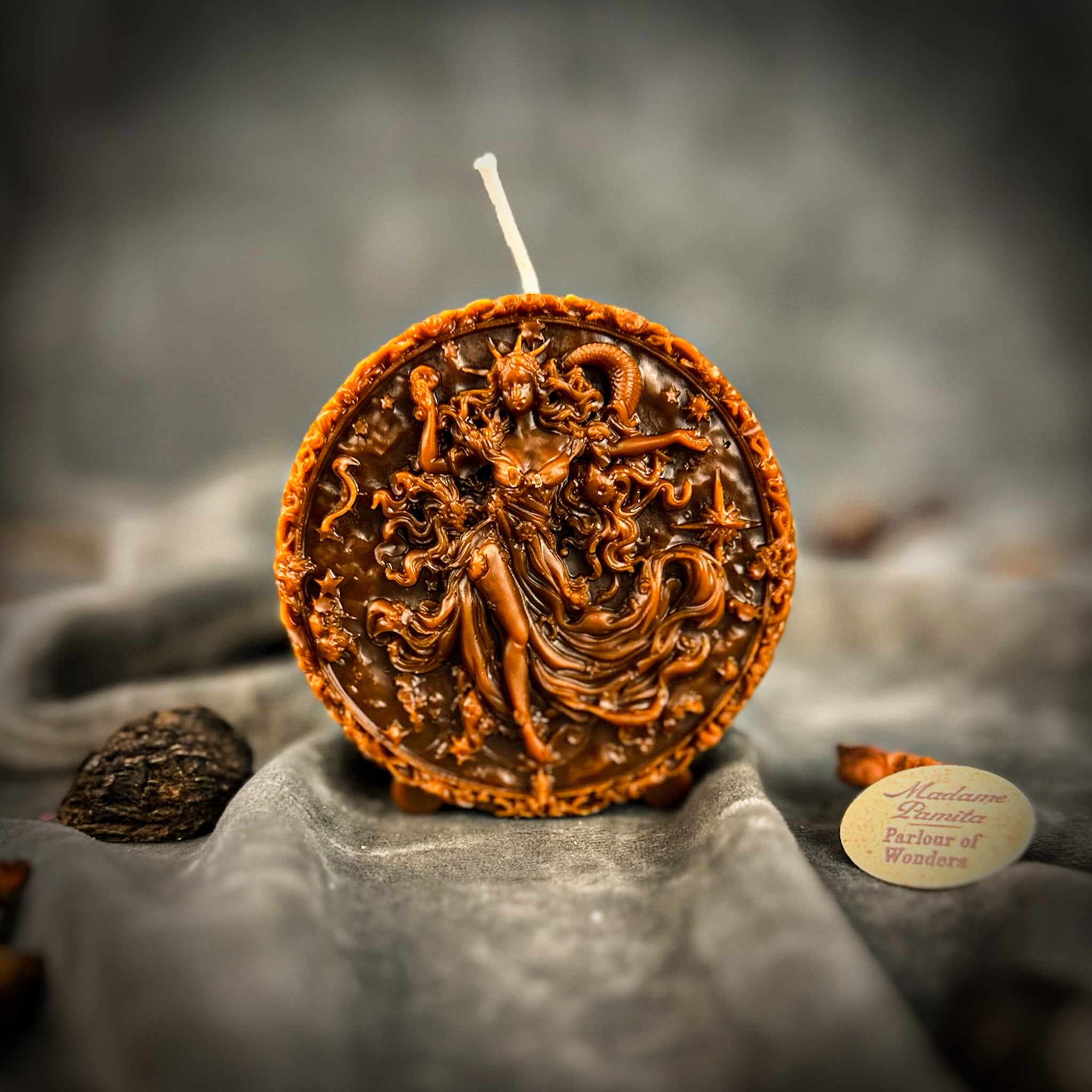 Beeswax Aquarius Water Bearer Zodiac Spell Candle