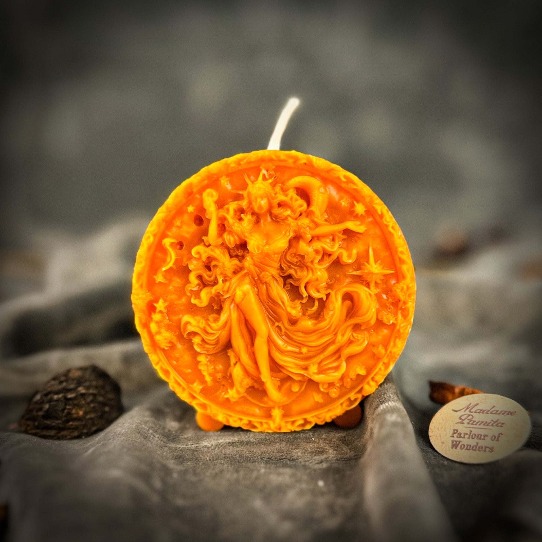 Beeswax Aquarius Water Bearer Zodiac Spell Candle