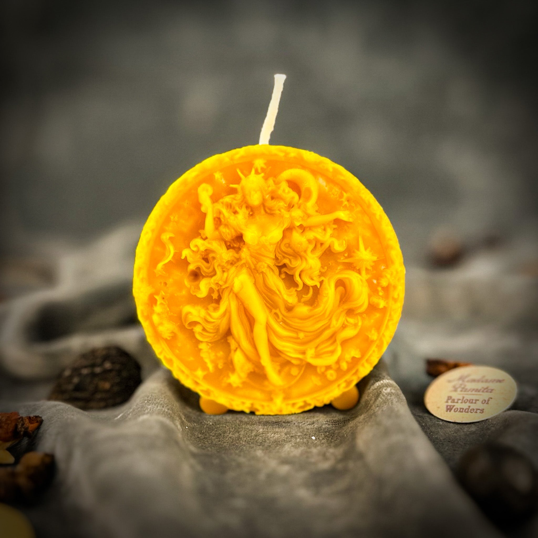 Beeswax Aquarius Water Bearer Zodiac Spell Candle
