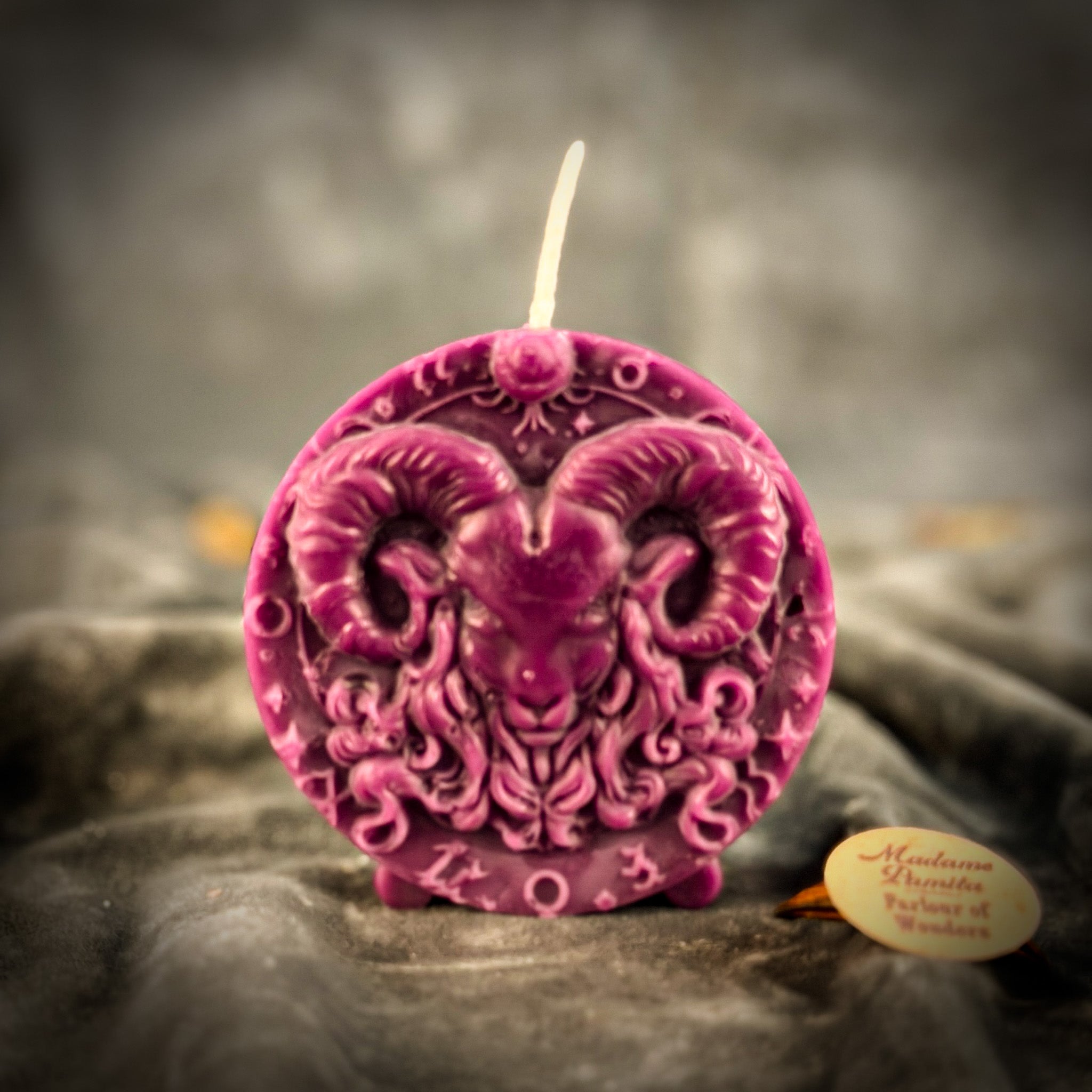 Beeswax Aries Ram Zodiac Spell Candle