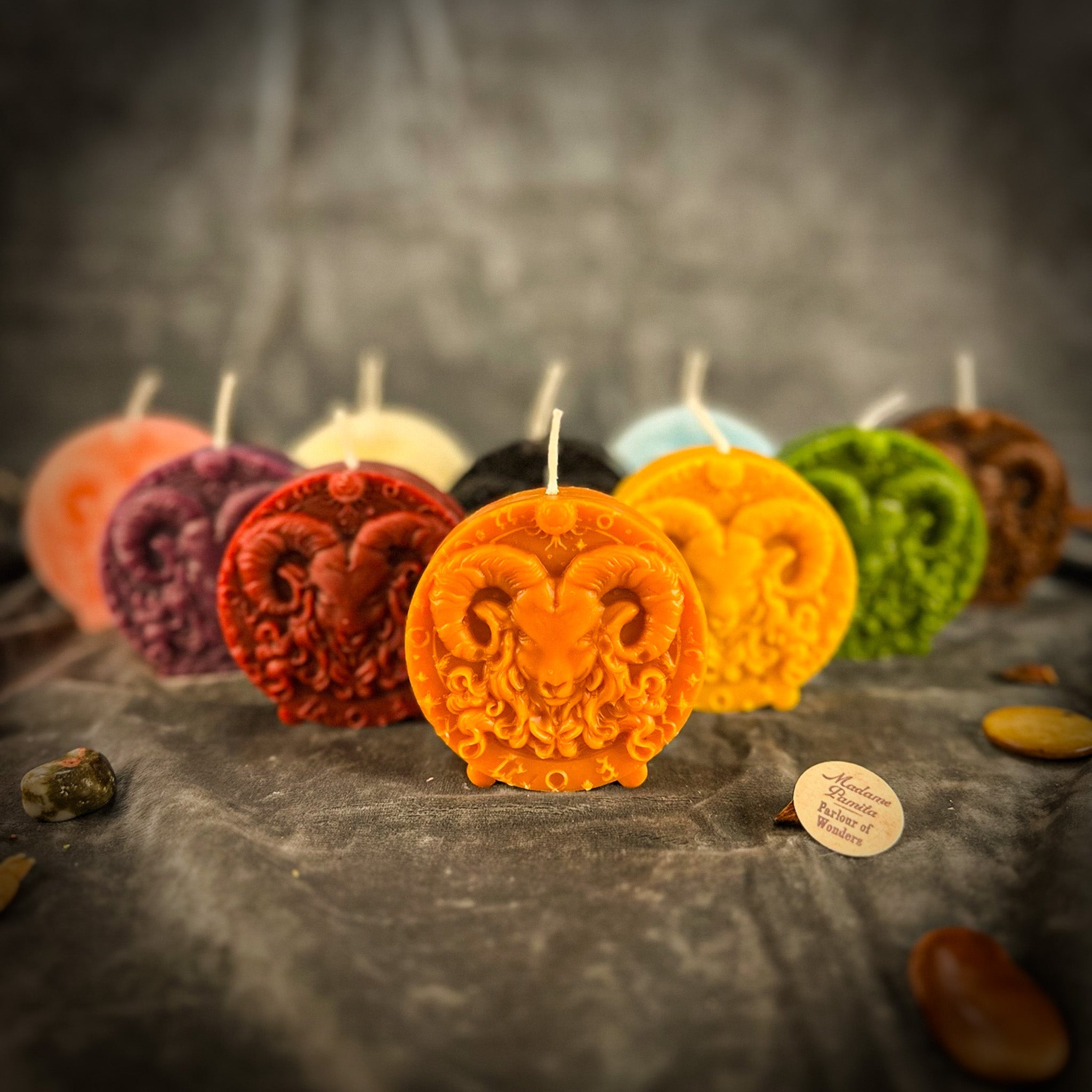 Beeswax Aries Ram Zodiac Spell Candle