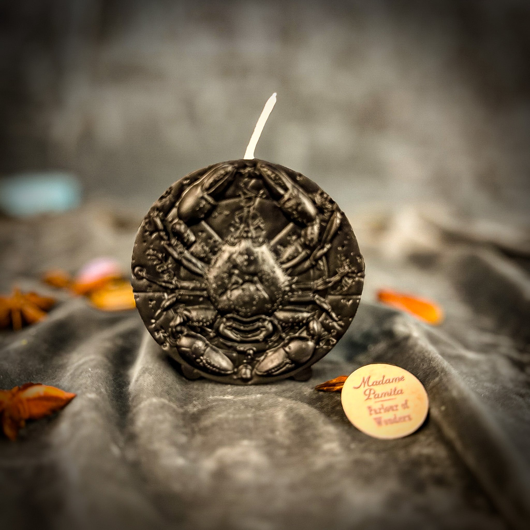 Beeswax Cancer Crab Zodiac Spell Candle