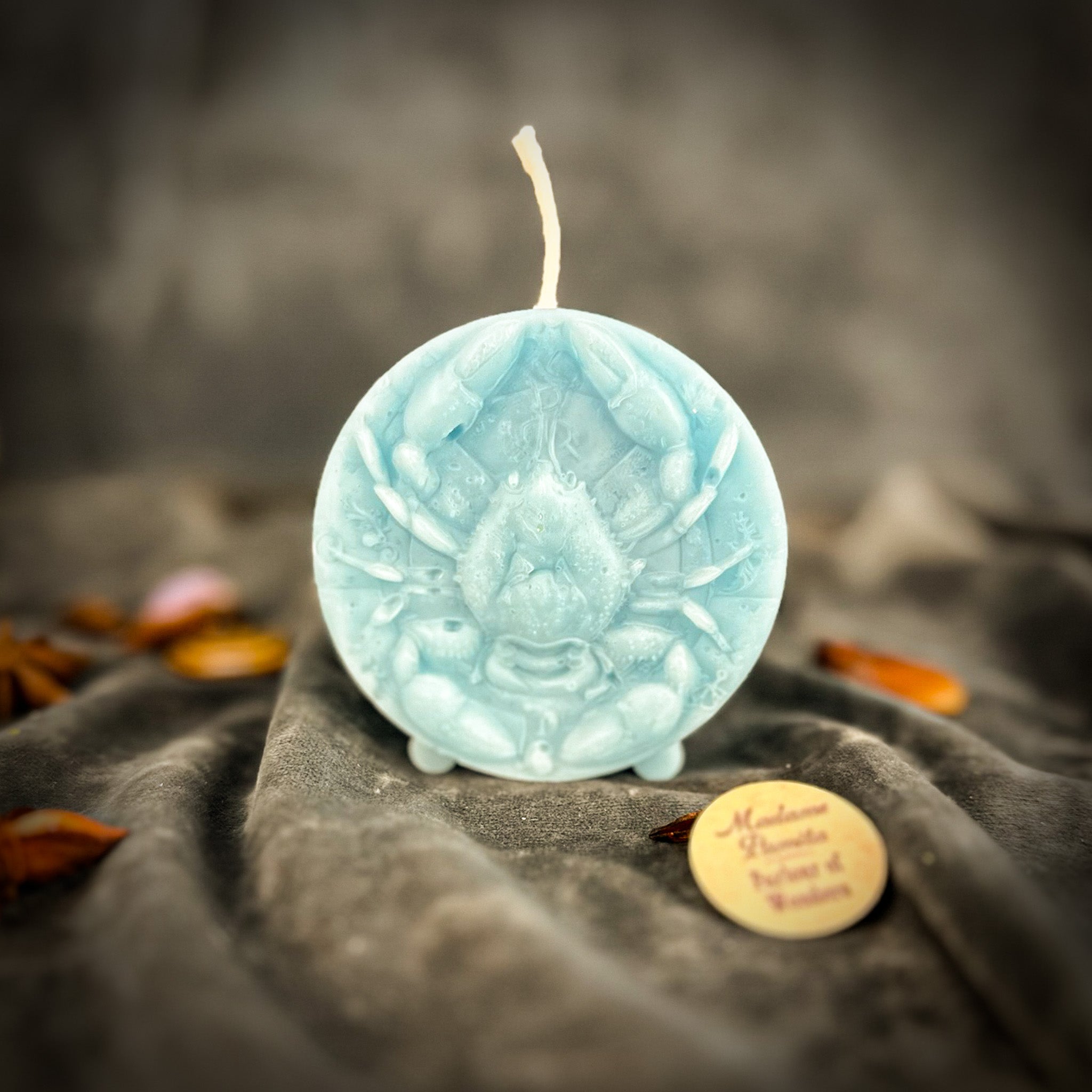 Beeswax Cancer Crab Zodiac Spell Candle