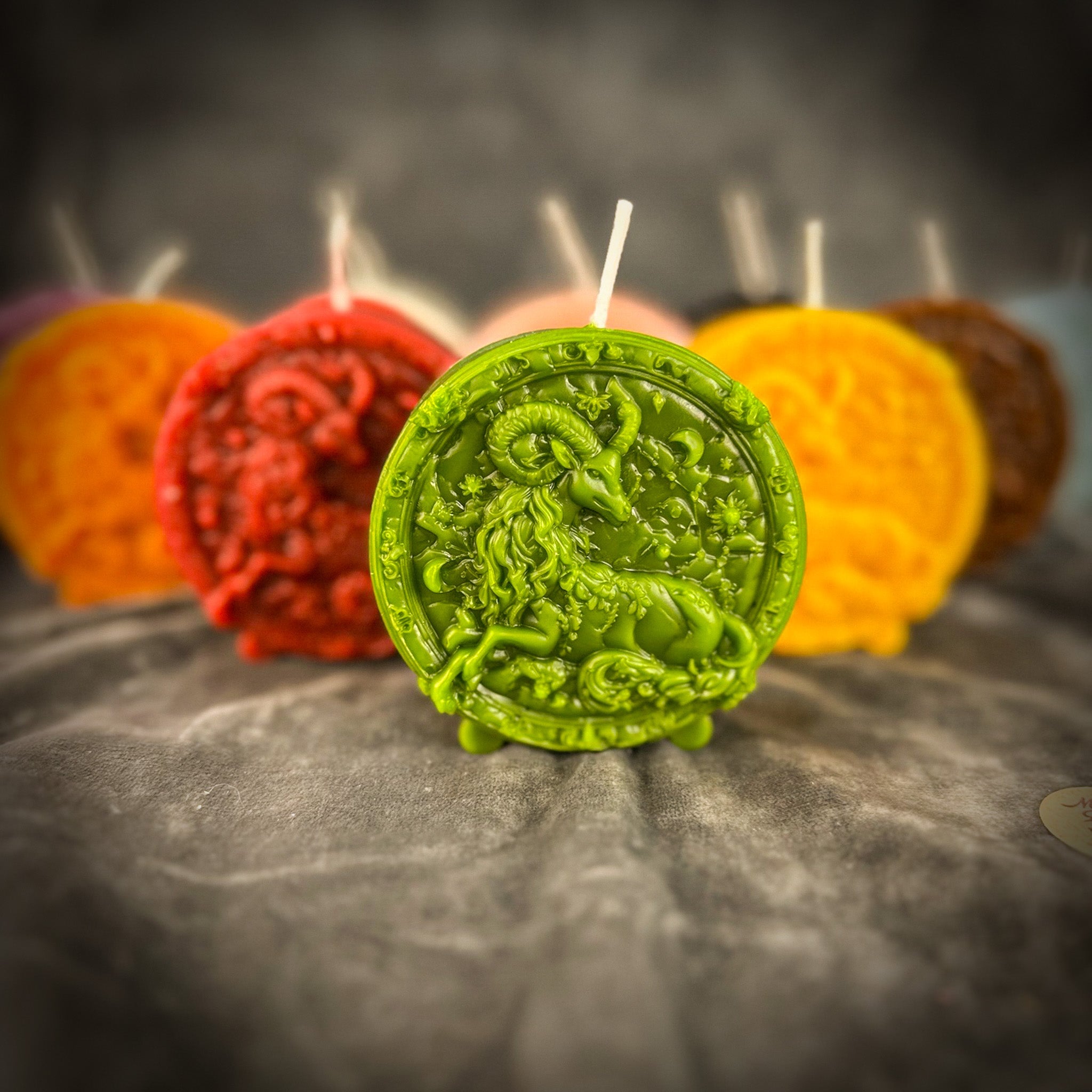 Beeswax Capricorn Goat Zodiac Spell Candle