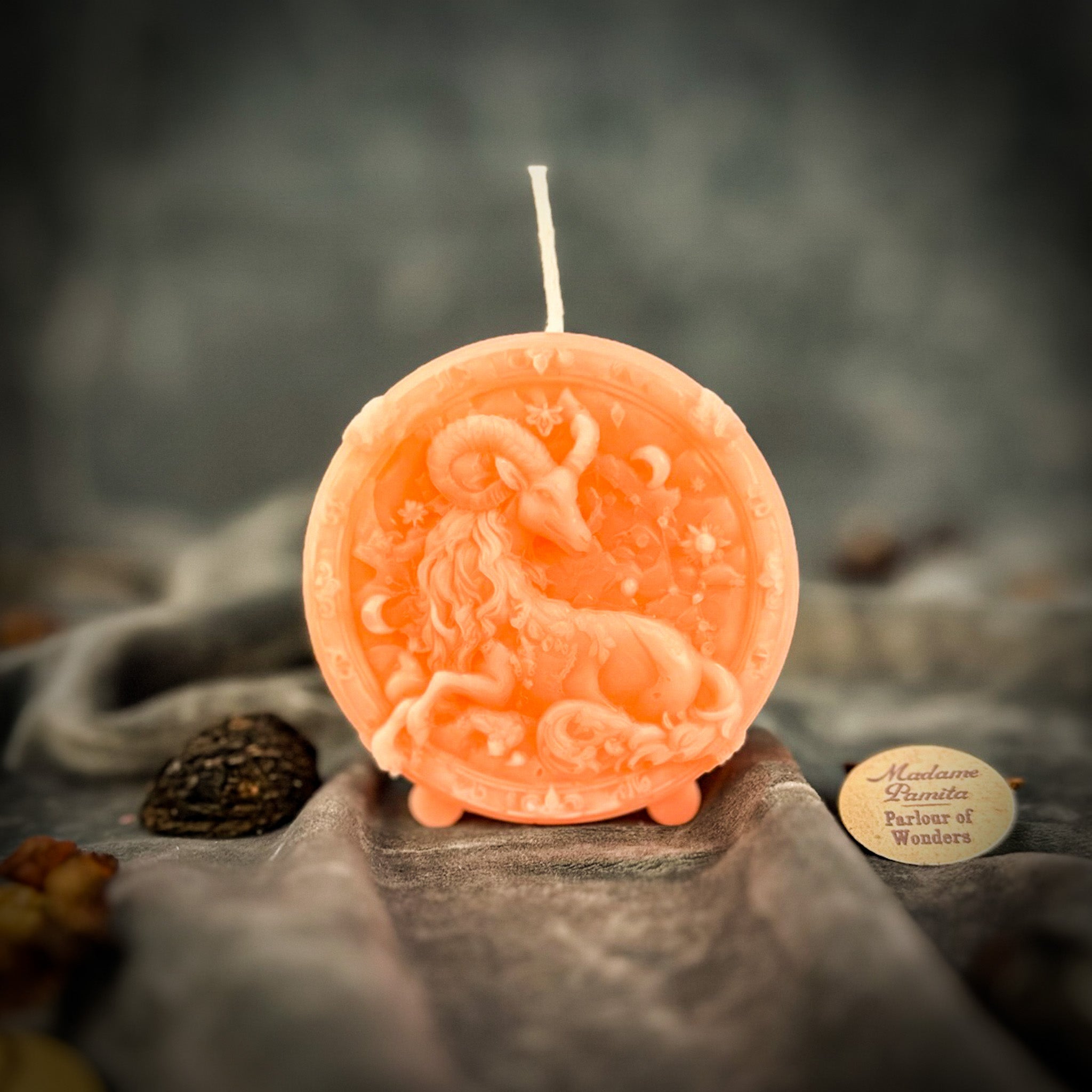 Beeswax Capricorn Goat Zodiac Spell Candle