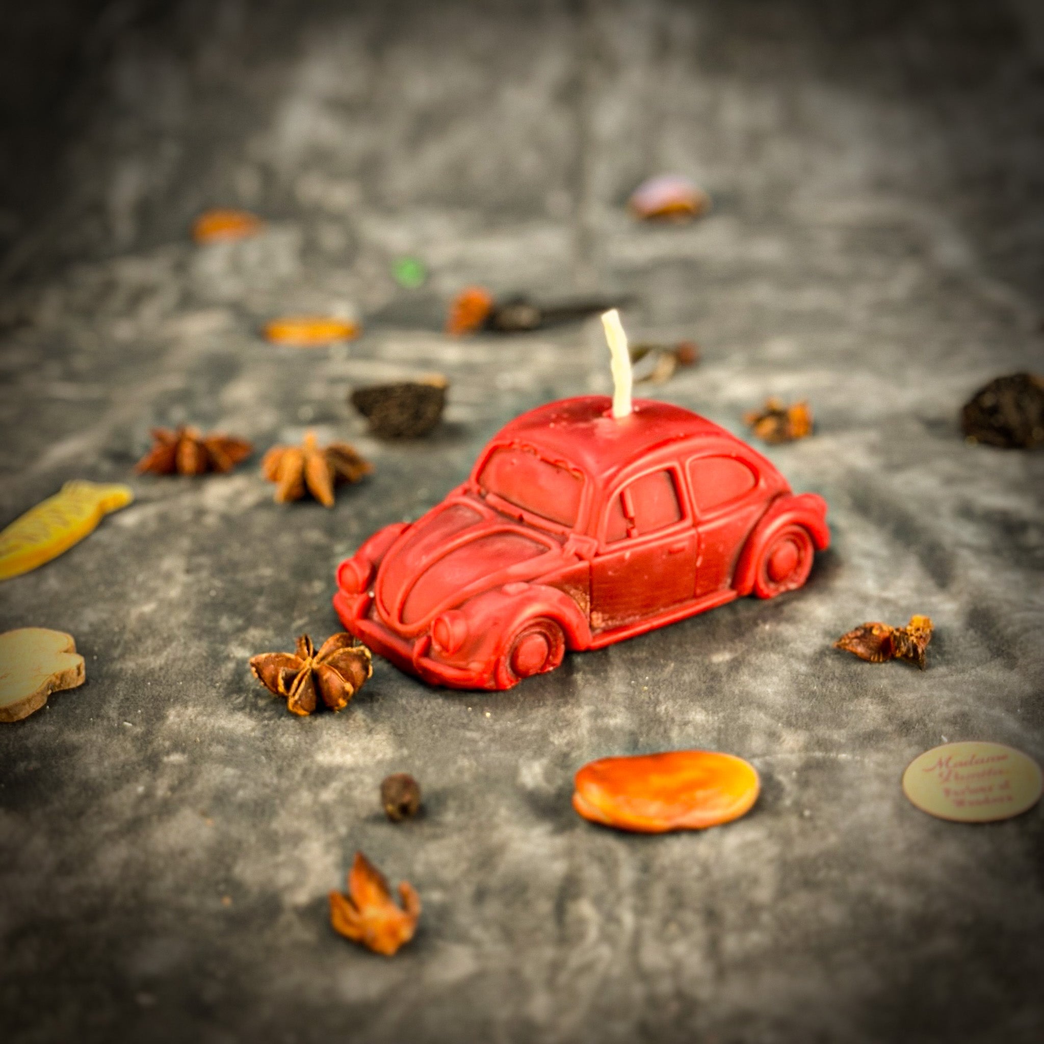 Beeswax Charmed Car Spell Candle