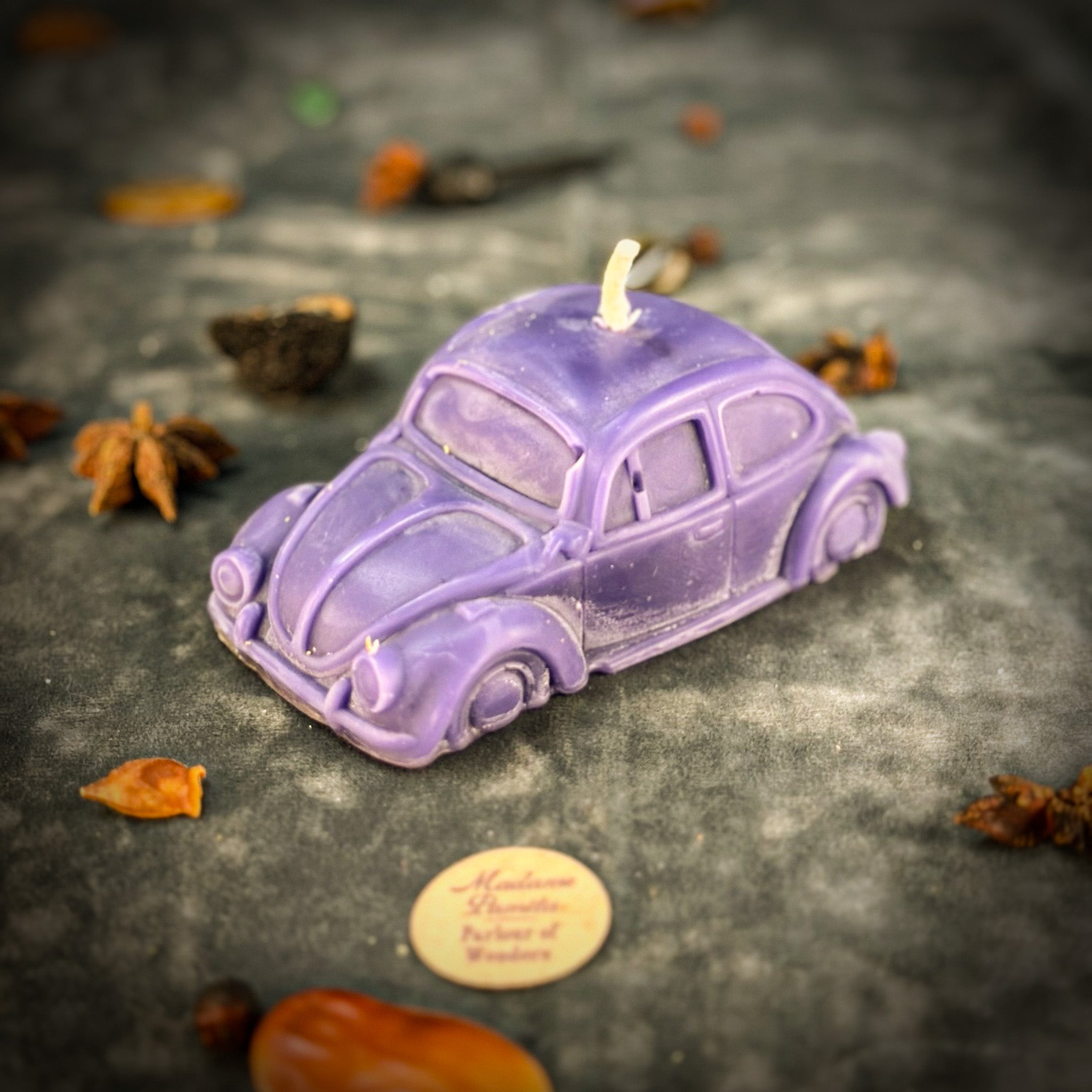 Beeswax Charmed Car Spell Candle