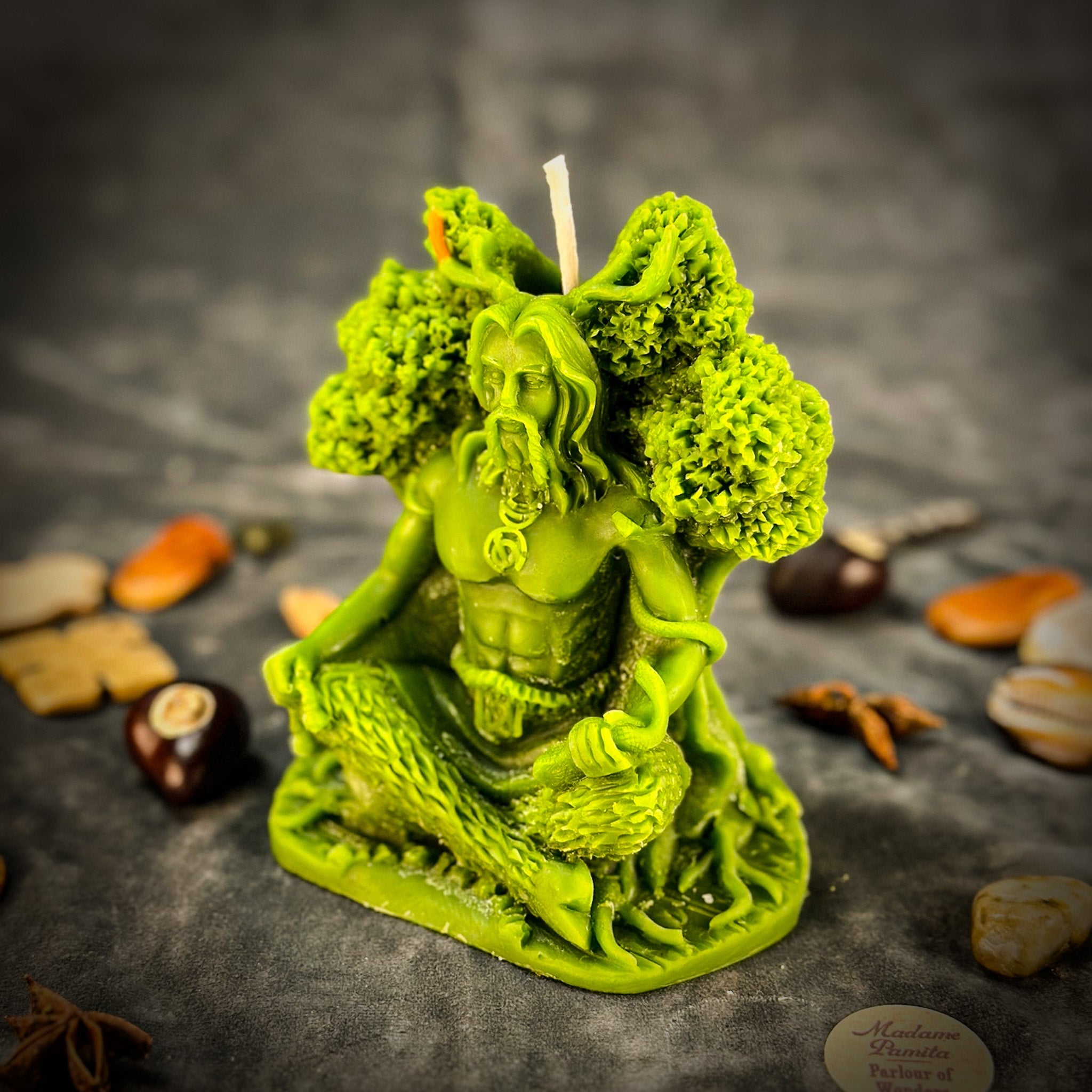 Beeswax Horned God Spell Candle
