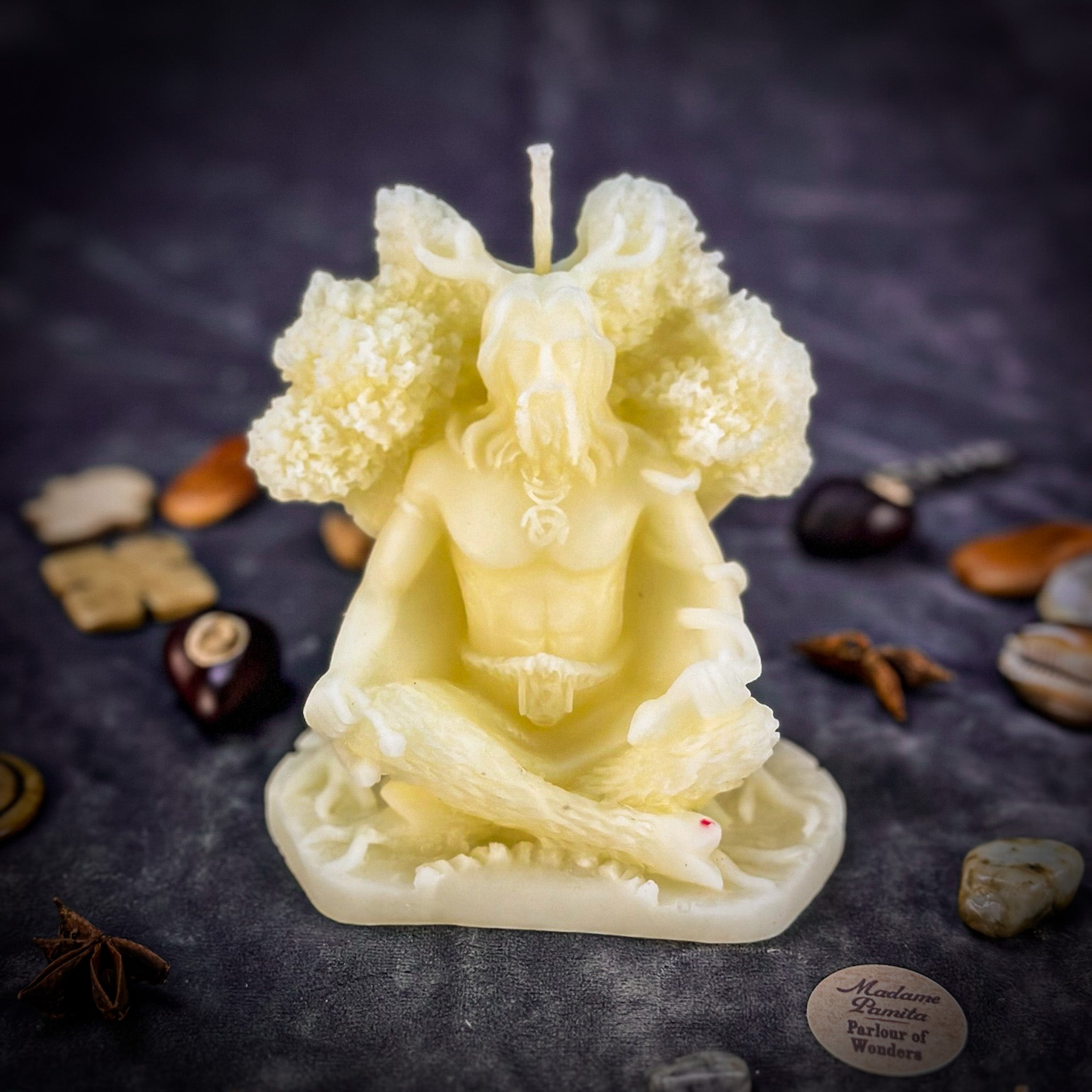Beeswax Horned God Spell Candle
