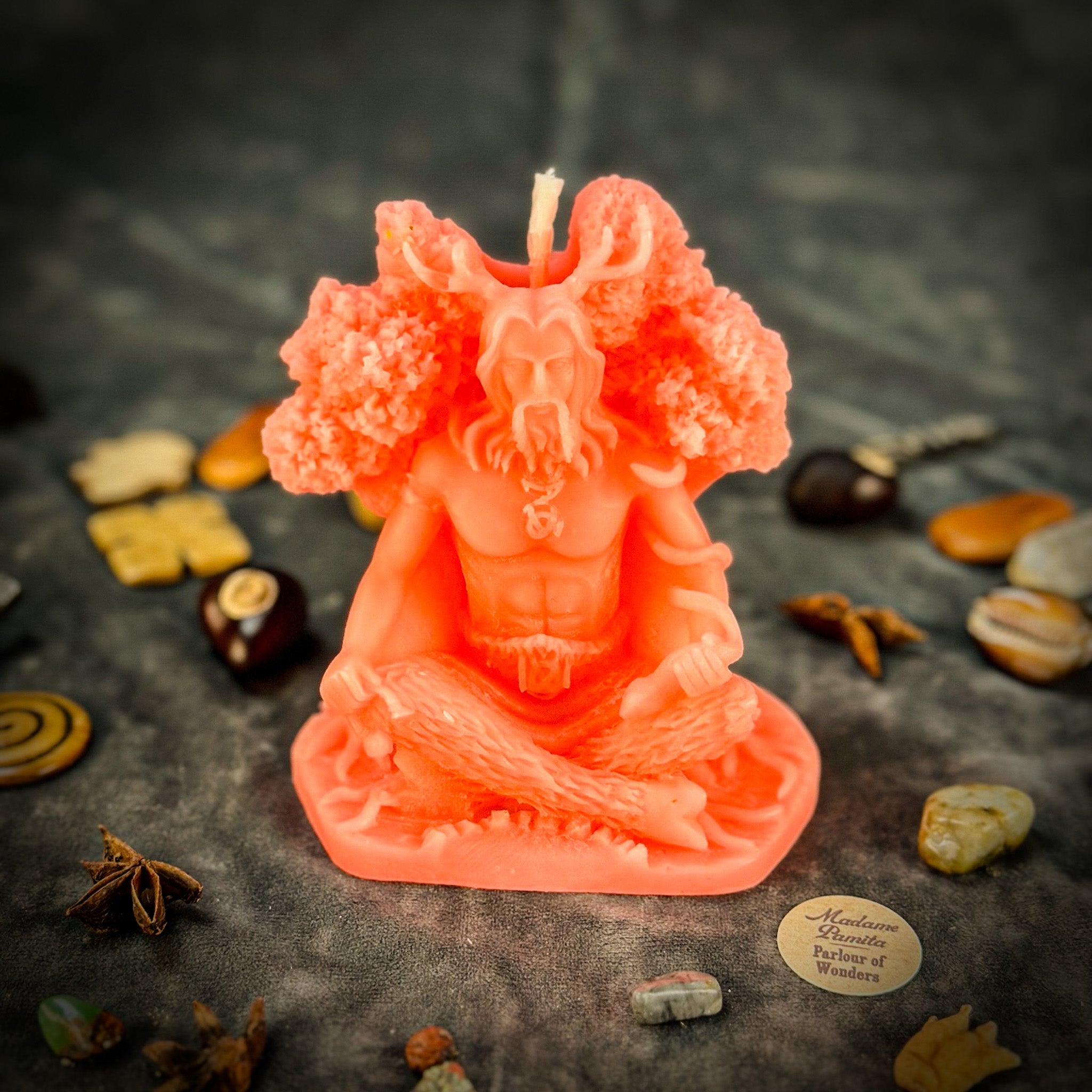 Beeswax Horned God Spell Candle