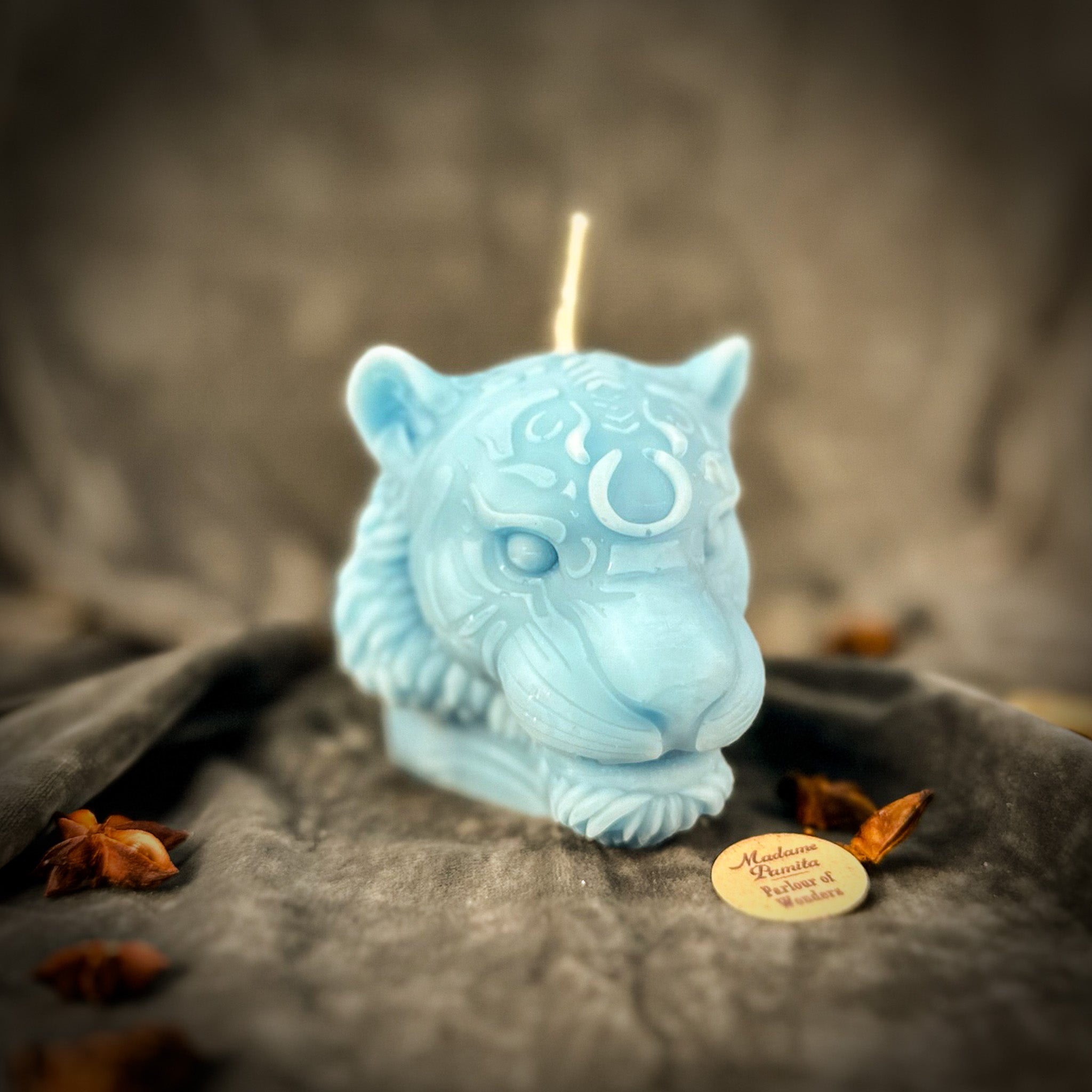 Beeswax Courageous Tiger Spell Candle