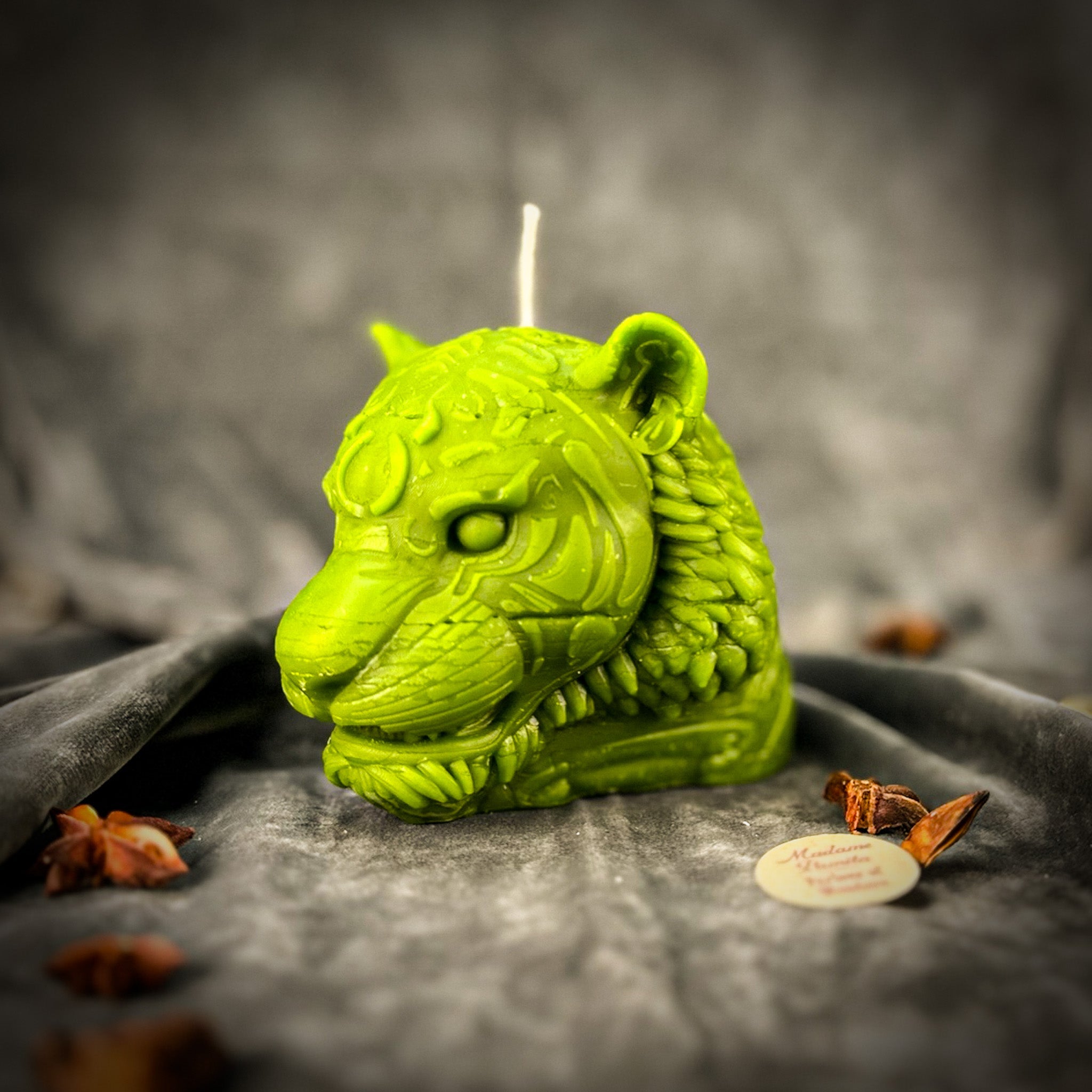 Beeswax Courageous Tiger Spell Candle