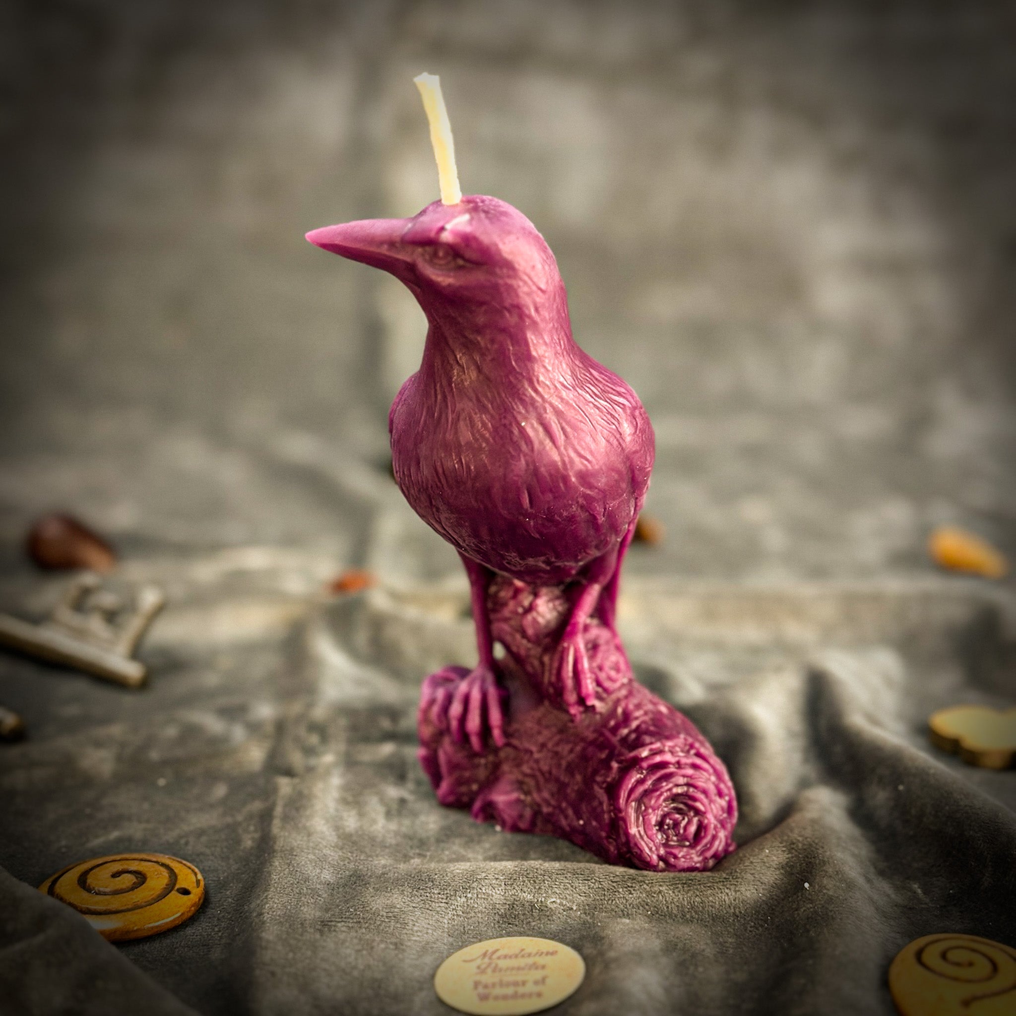 Beeswax Raven Magic Spell Candle
