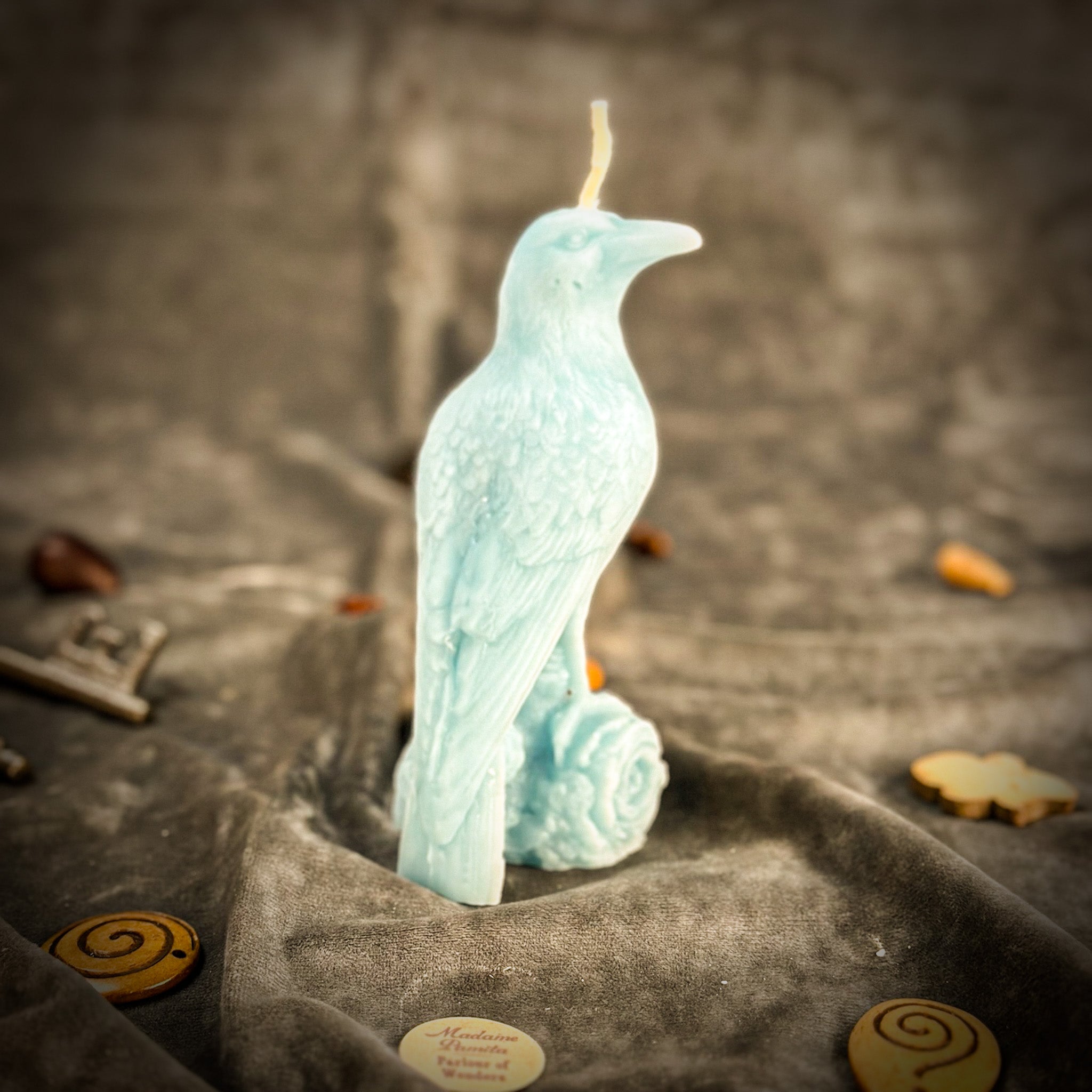 Beeswax Raven Magic Spell Candle