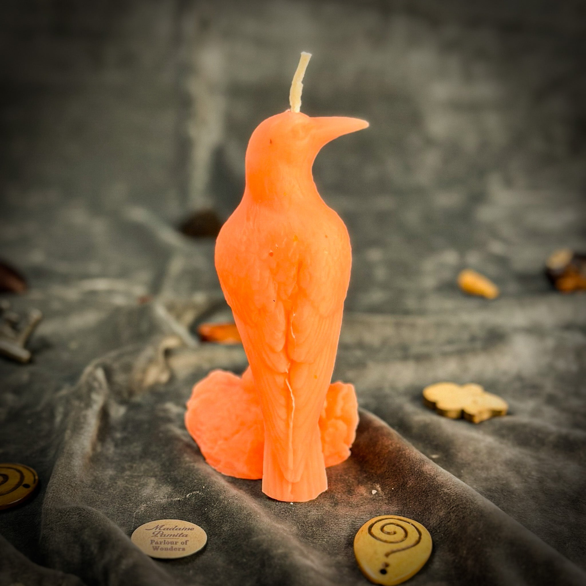 Beeswax Raven Magic Spell Candle