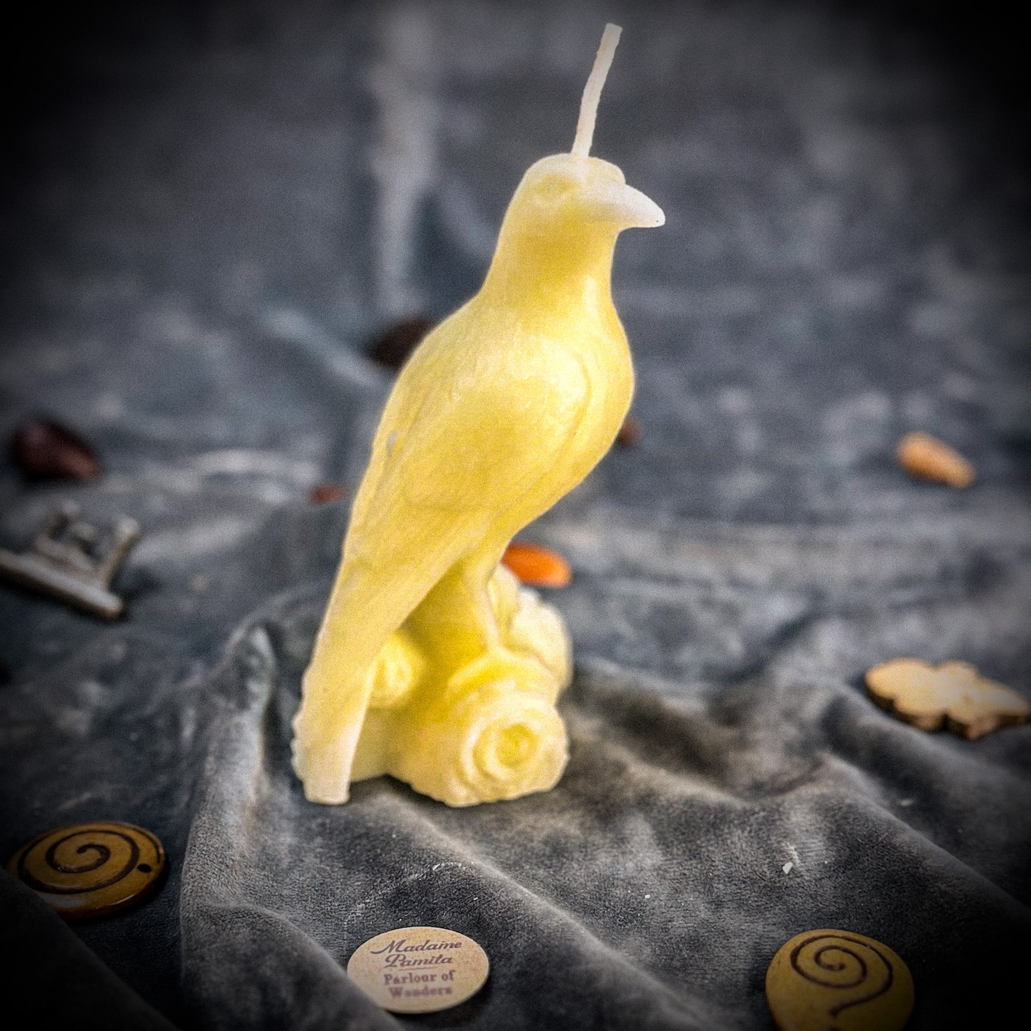 Beeswax Raven Magic Spell Candle