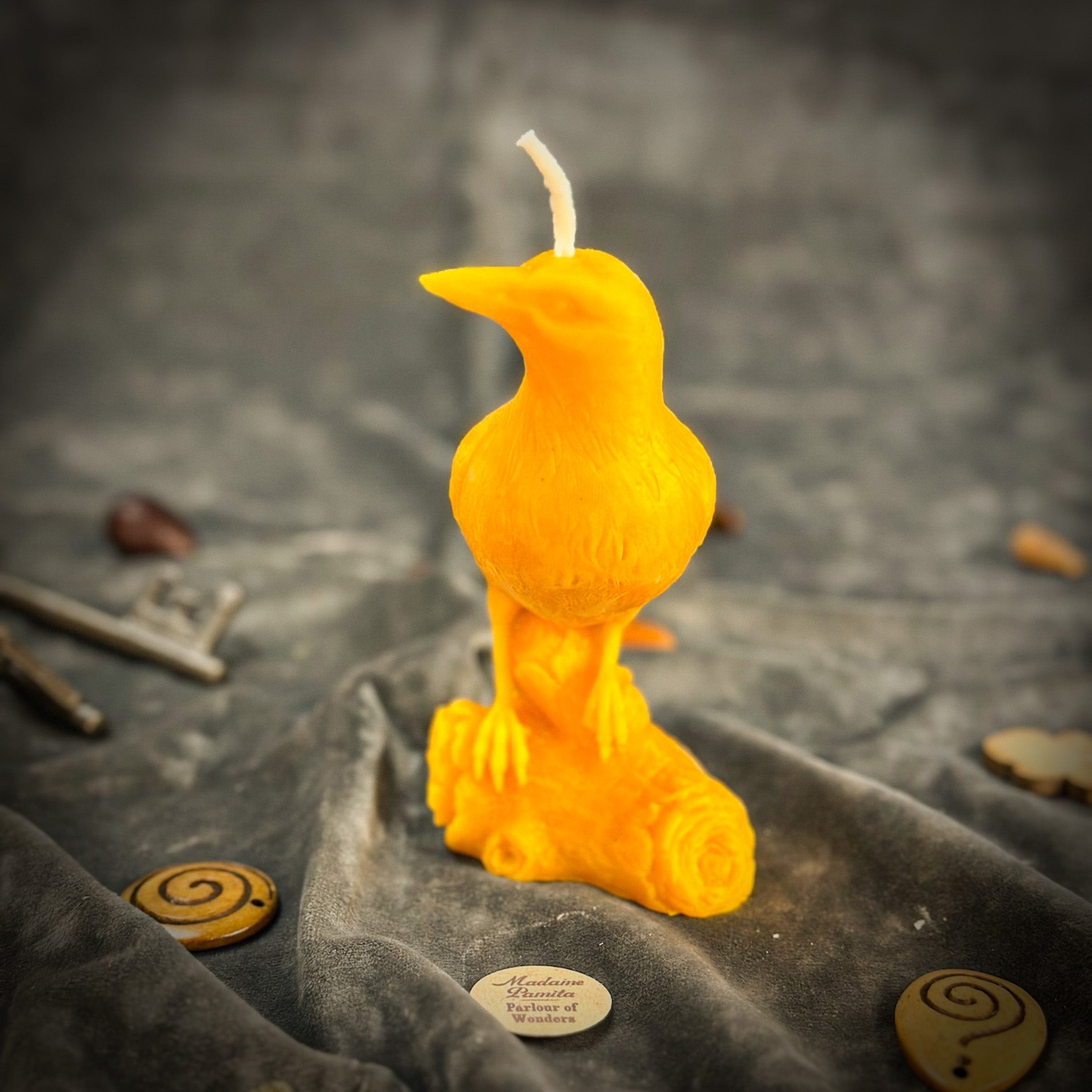 Beeswax Raven Magic Spell Candle
