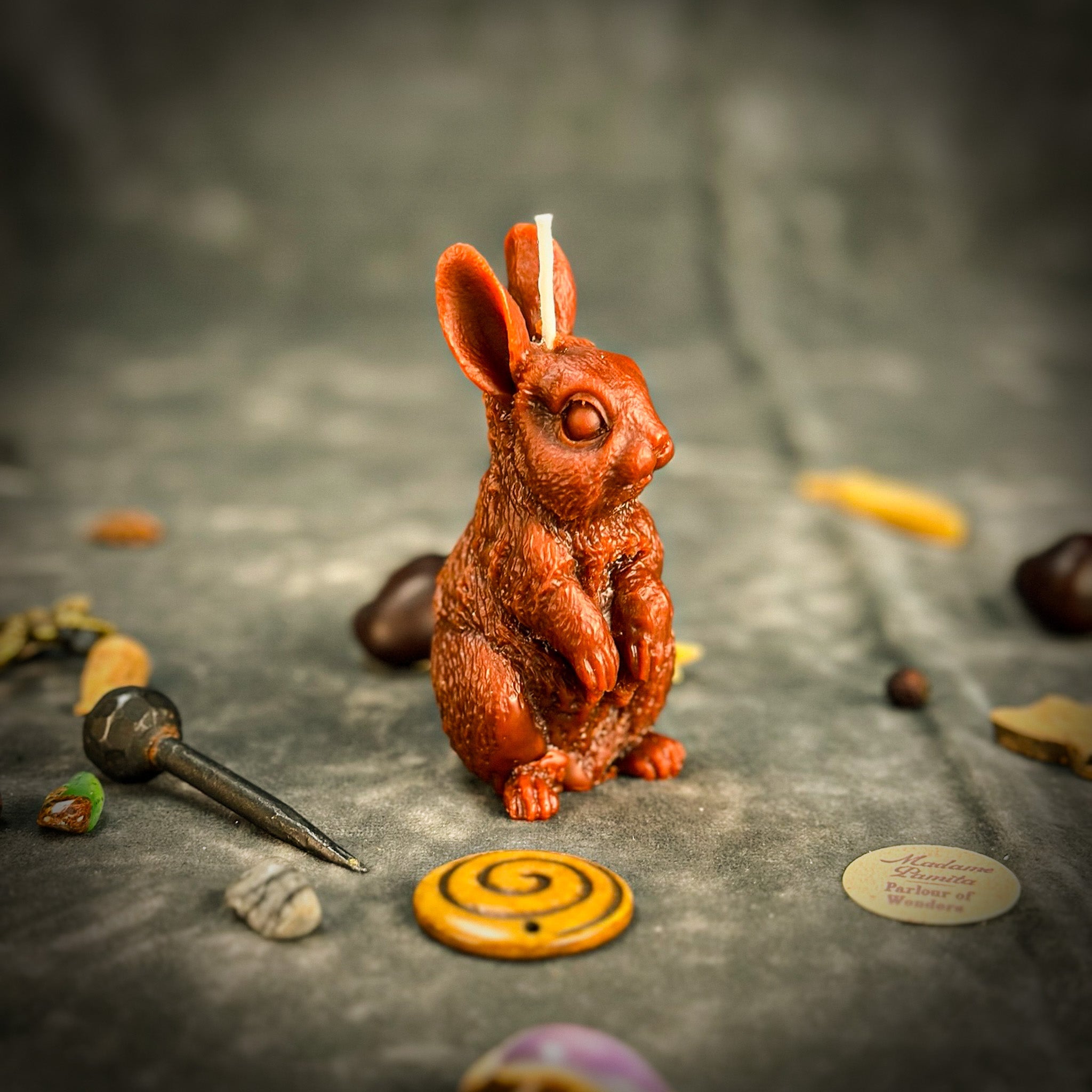Beeswax Enchanted Bunny Spell Candle